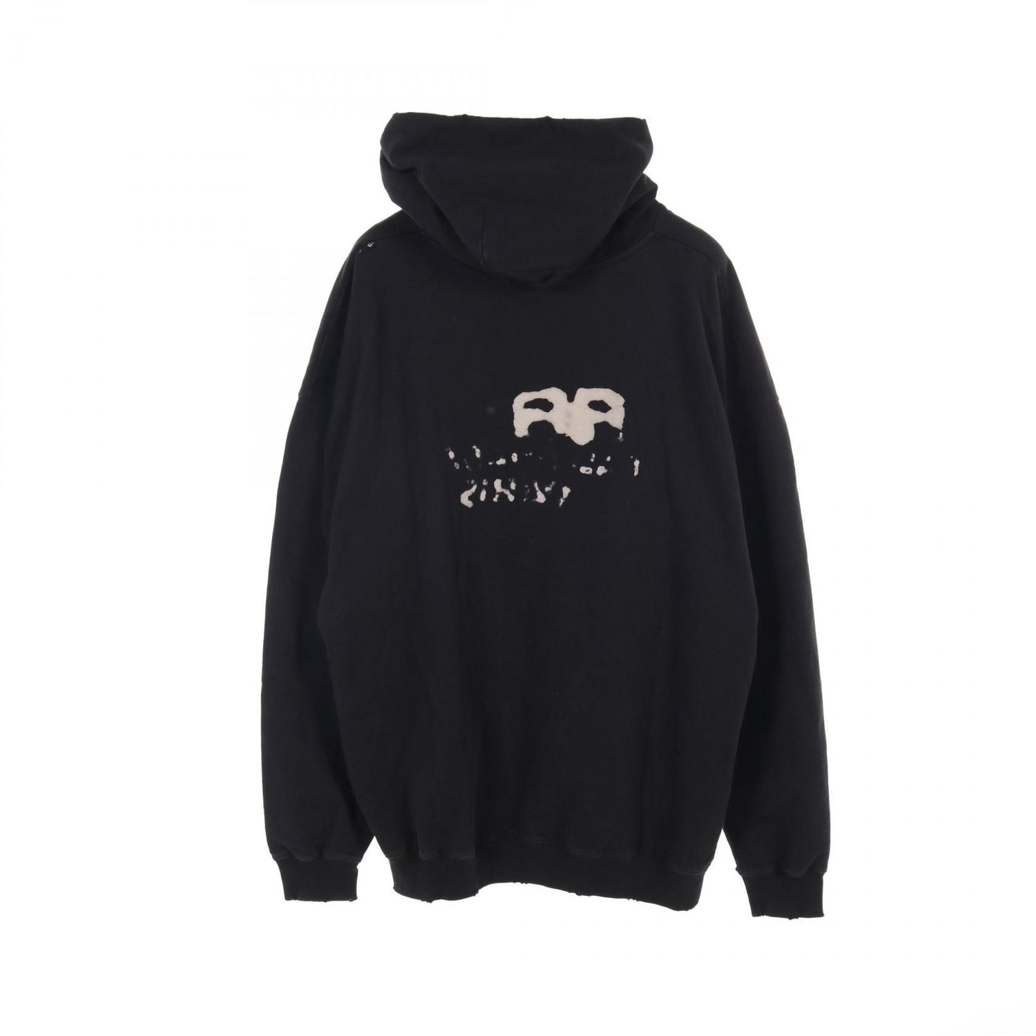 Balenciaga Hand-drawn Bb Icon Hoodie Xs 620973 Cotton Black Mens