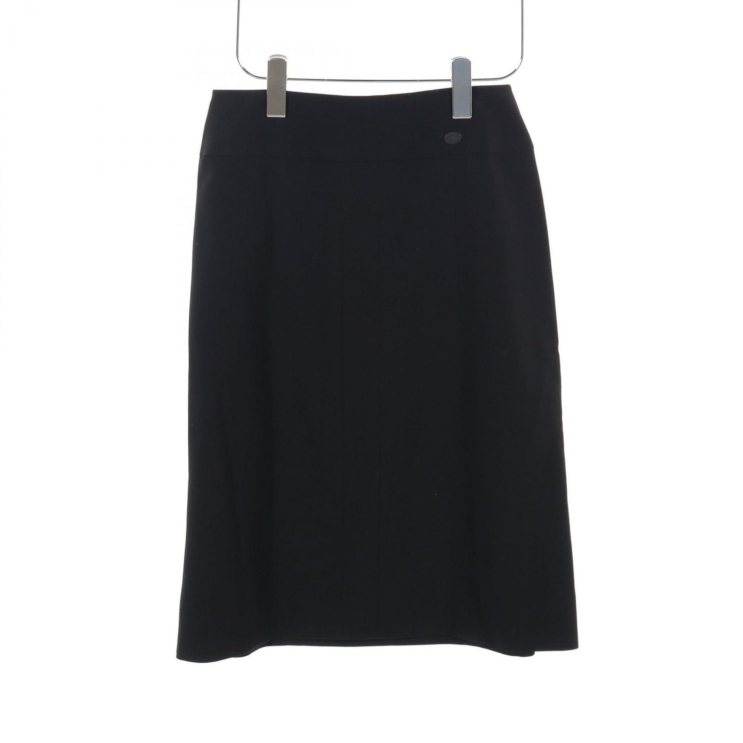 Chanel Coco Mark Button Jacket Skirt Set P 17768v 09938 Wool Black
