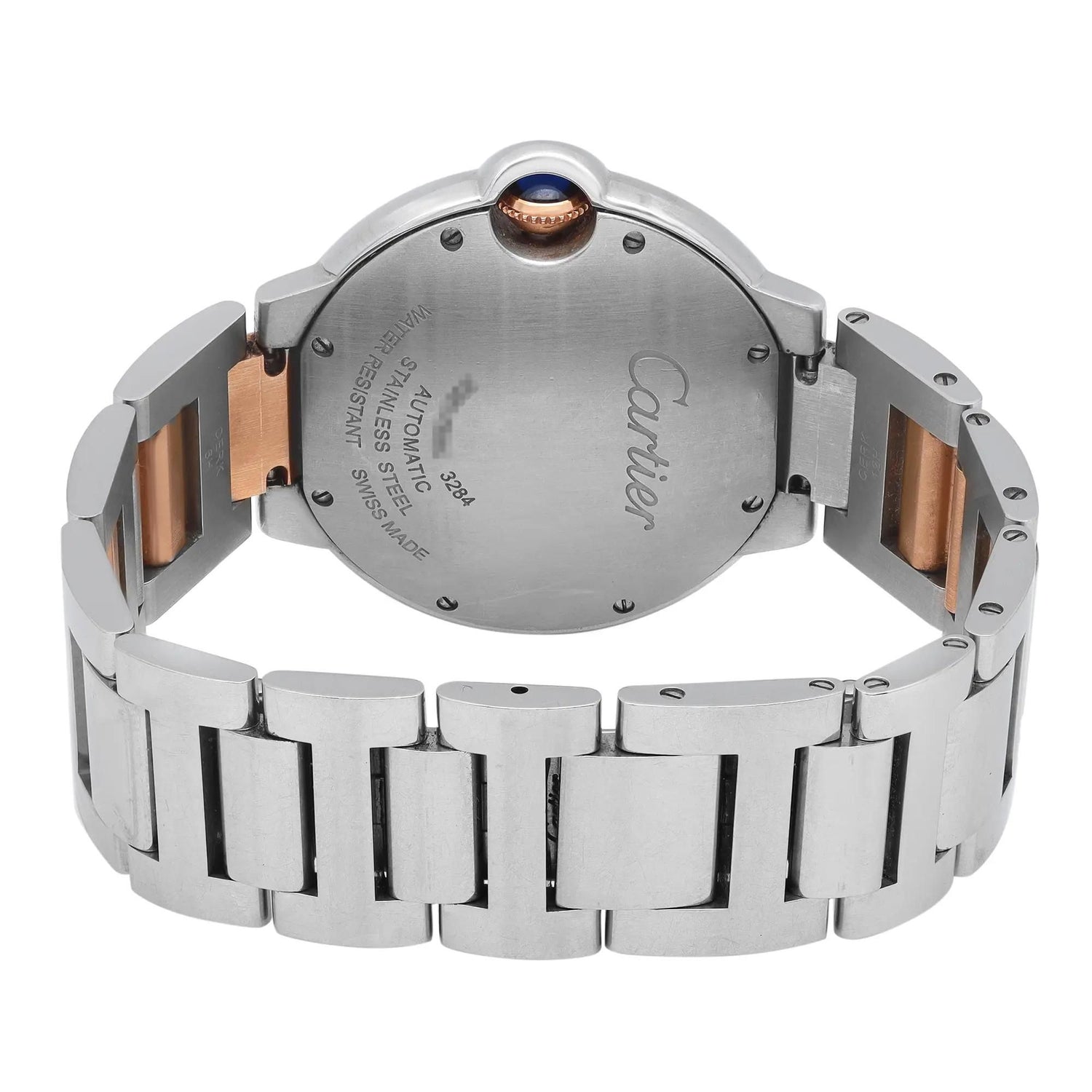 Cartier Ballon Bleu 36mm 18K Rose Gold Steel Pink MOP Dial Ladies Watch W6920033