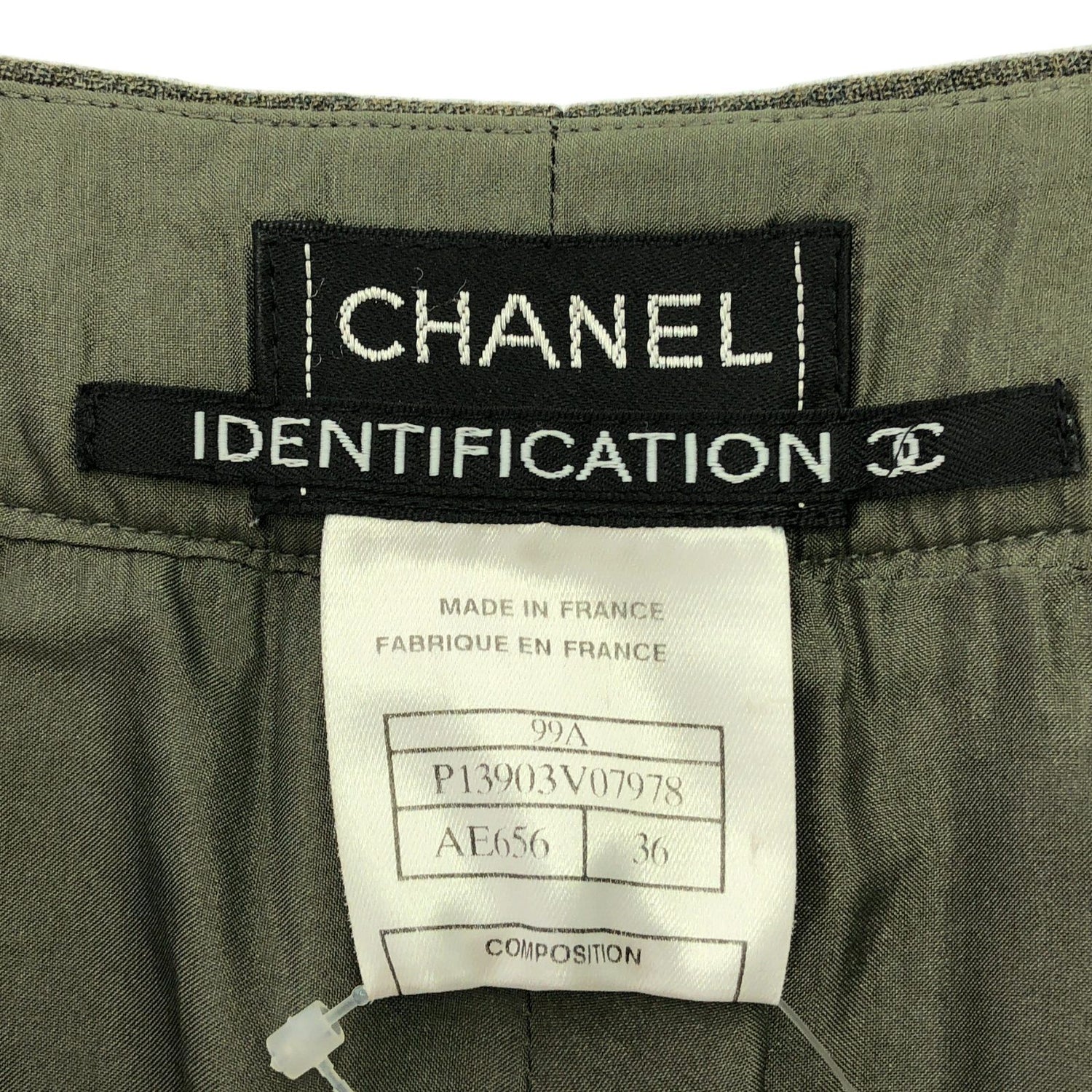Chanel Green Pants Wool P 13903v 07978