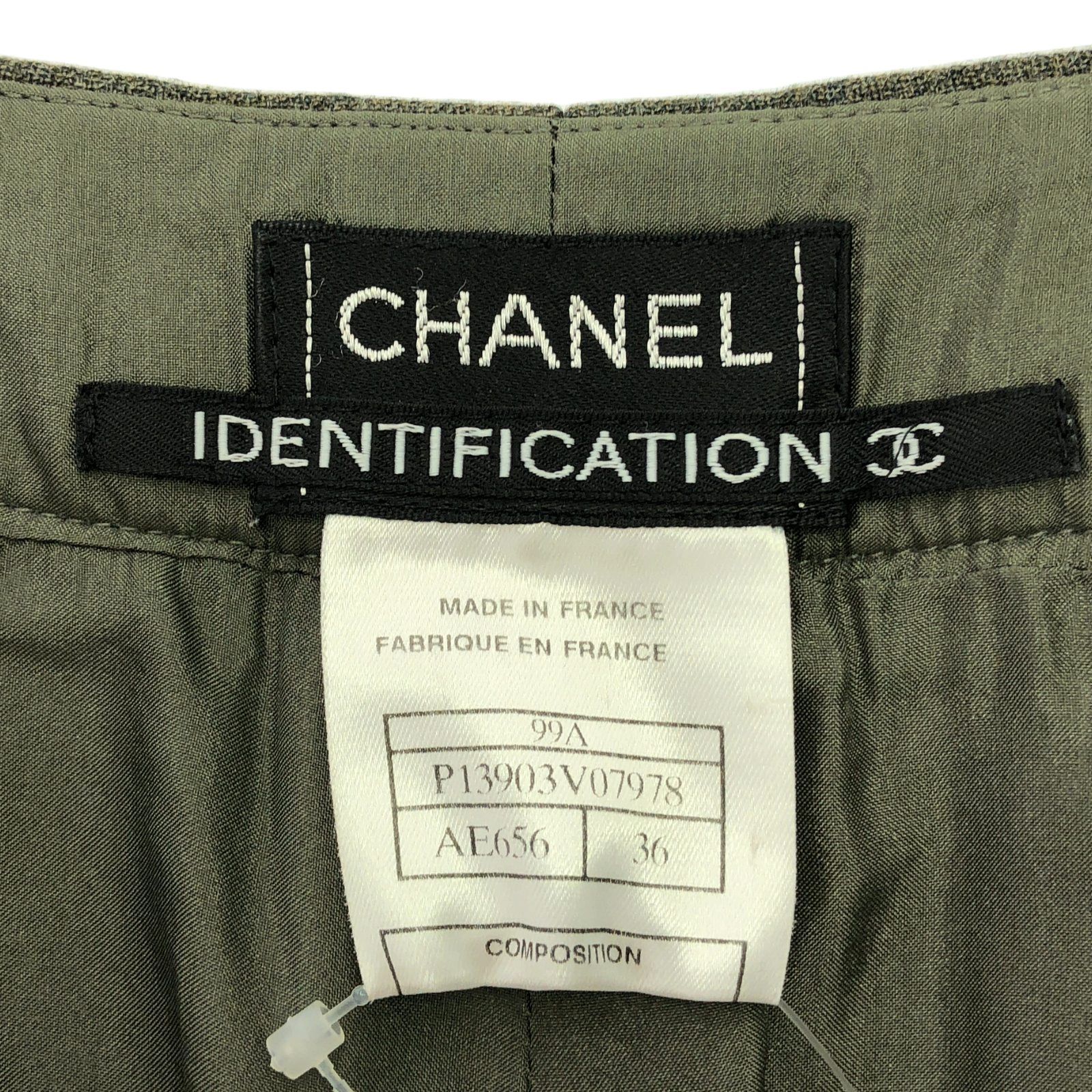 Chanel Green Pants Wool P 13903v 07978