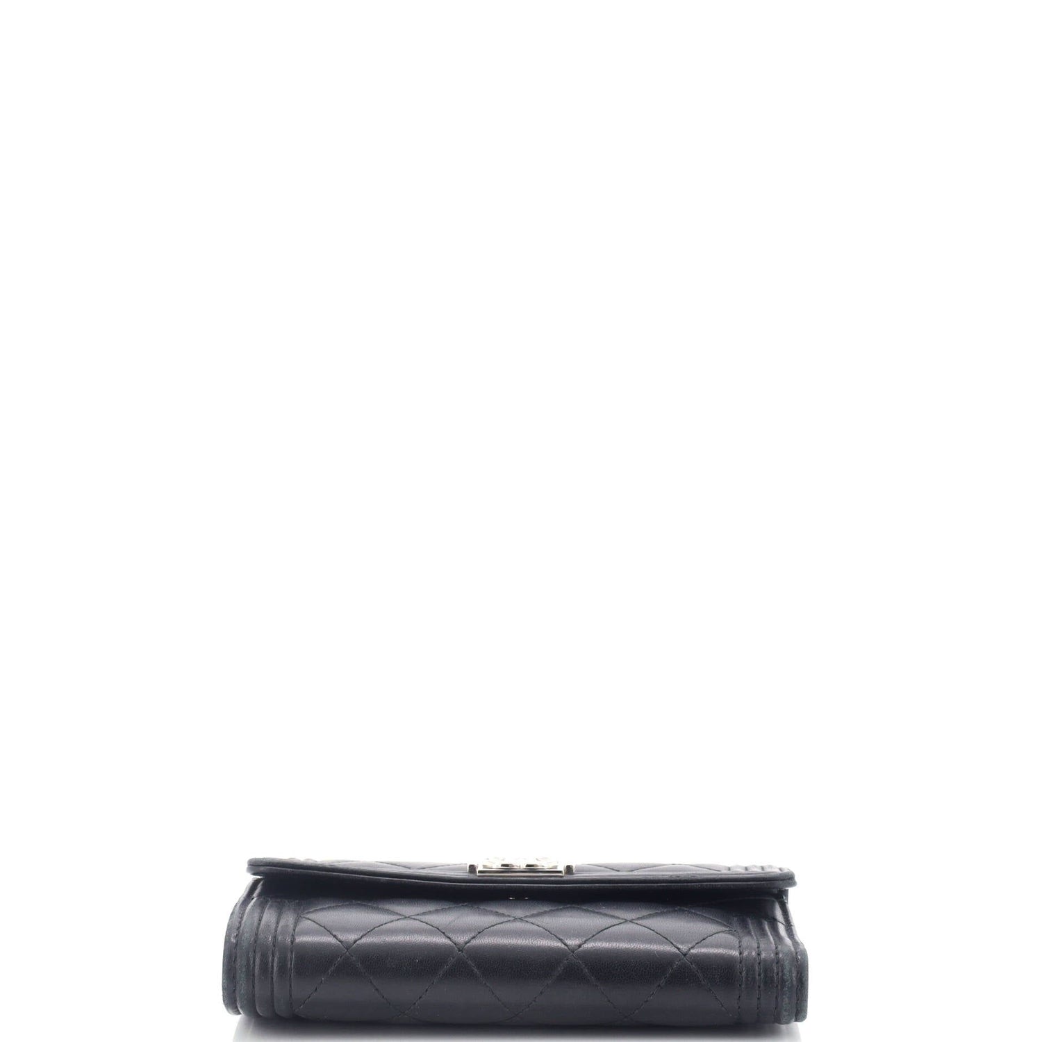 Chanel Boy Trifold Flap Wallet Quilted Lambskin Medium