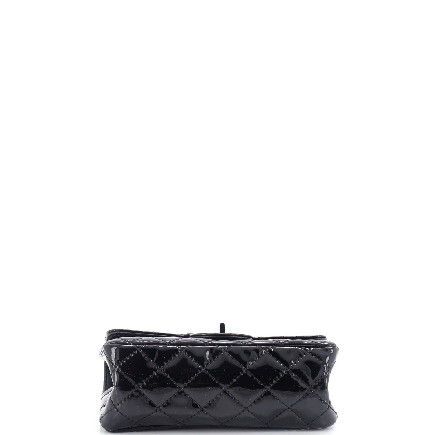 Chanel So Black Reissue 2.55 Flap Bag Quilted Patent Mini