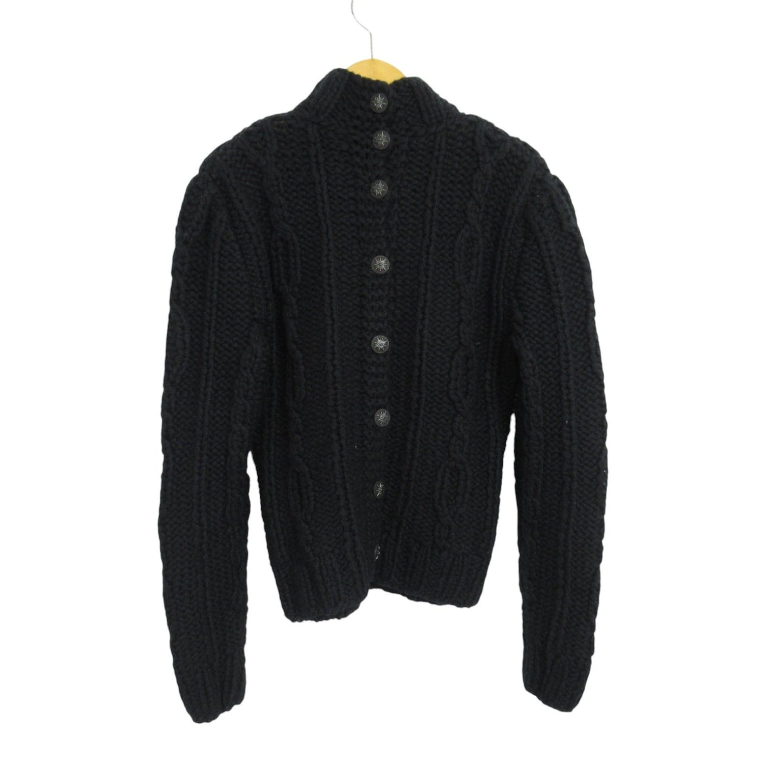 Chanel Cashmere Sweater Knitwear Black Jewel Edelweiss 36