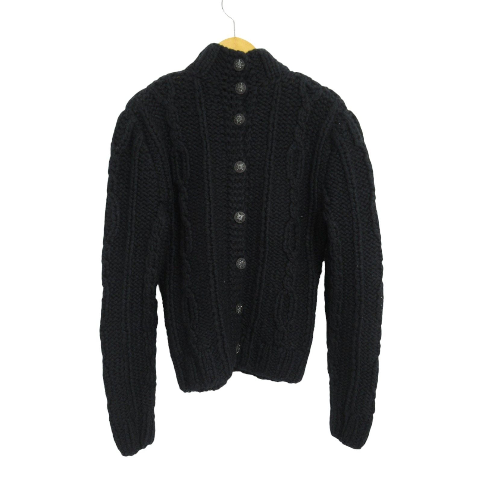 Chanel Cashmere Sweater Knitwear Black Jewel Edelweiss 36