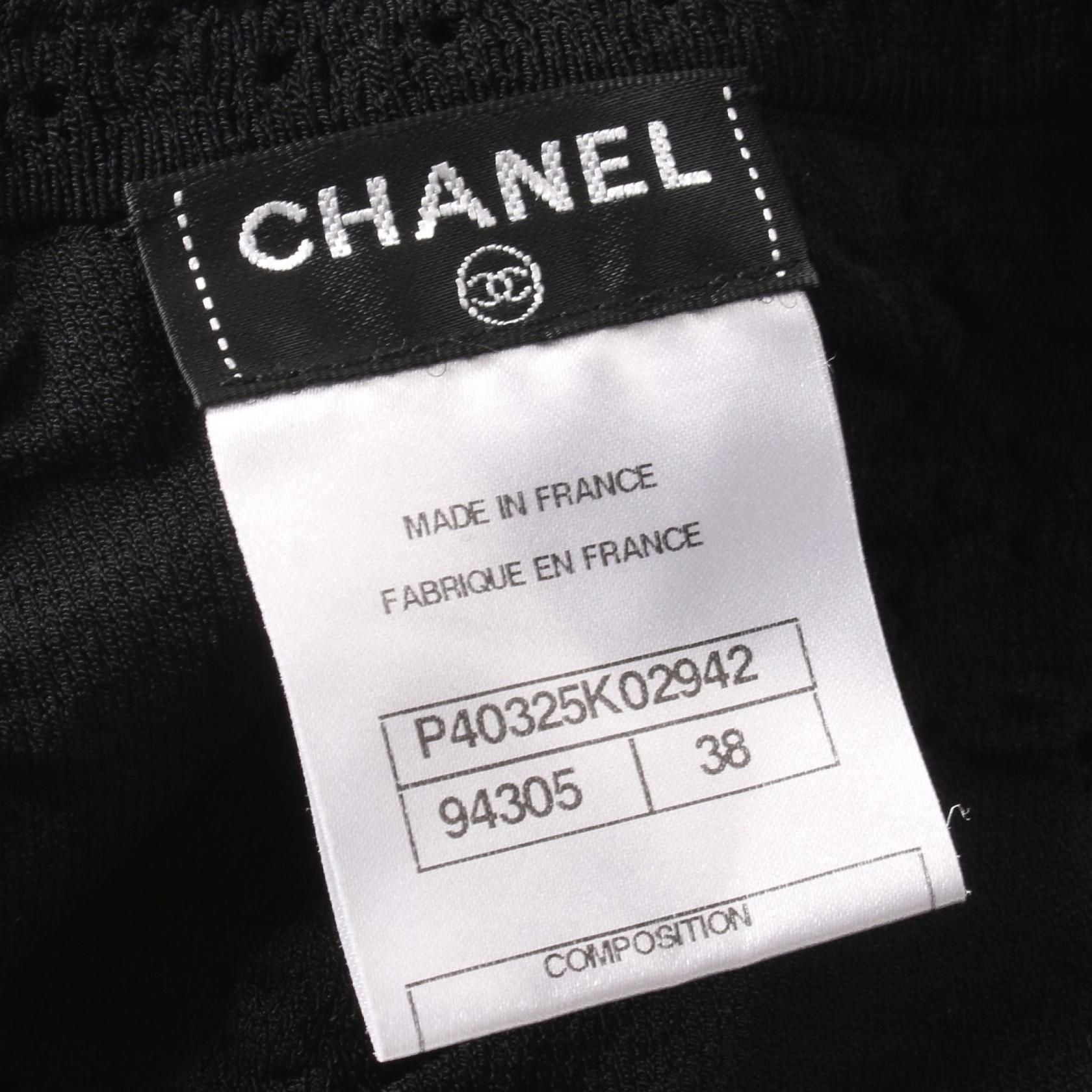 Chanel Black Dress Rayon P 40325k 02942