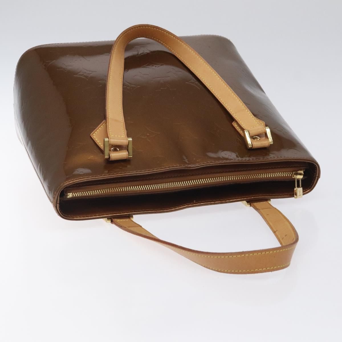 Louis Vuitton Vernis Houston Hand Bag Bronze M 91122 Lv Auth
