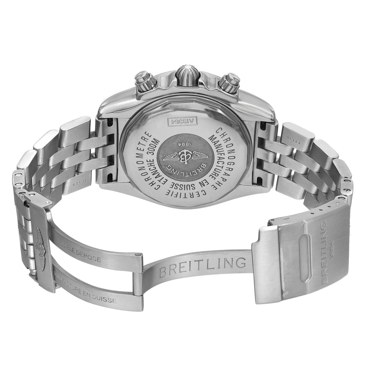 Breitling Galactic Chronograph II Steel Black Dial Mens Watch A1336410/M512-379A