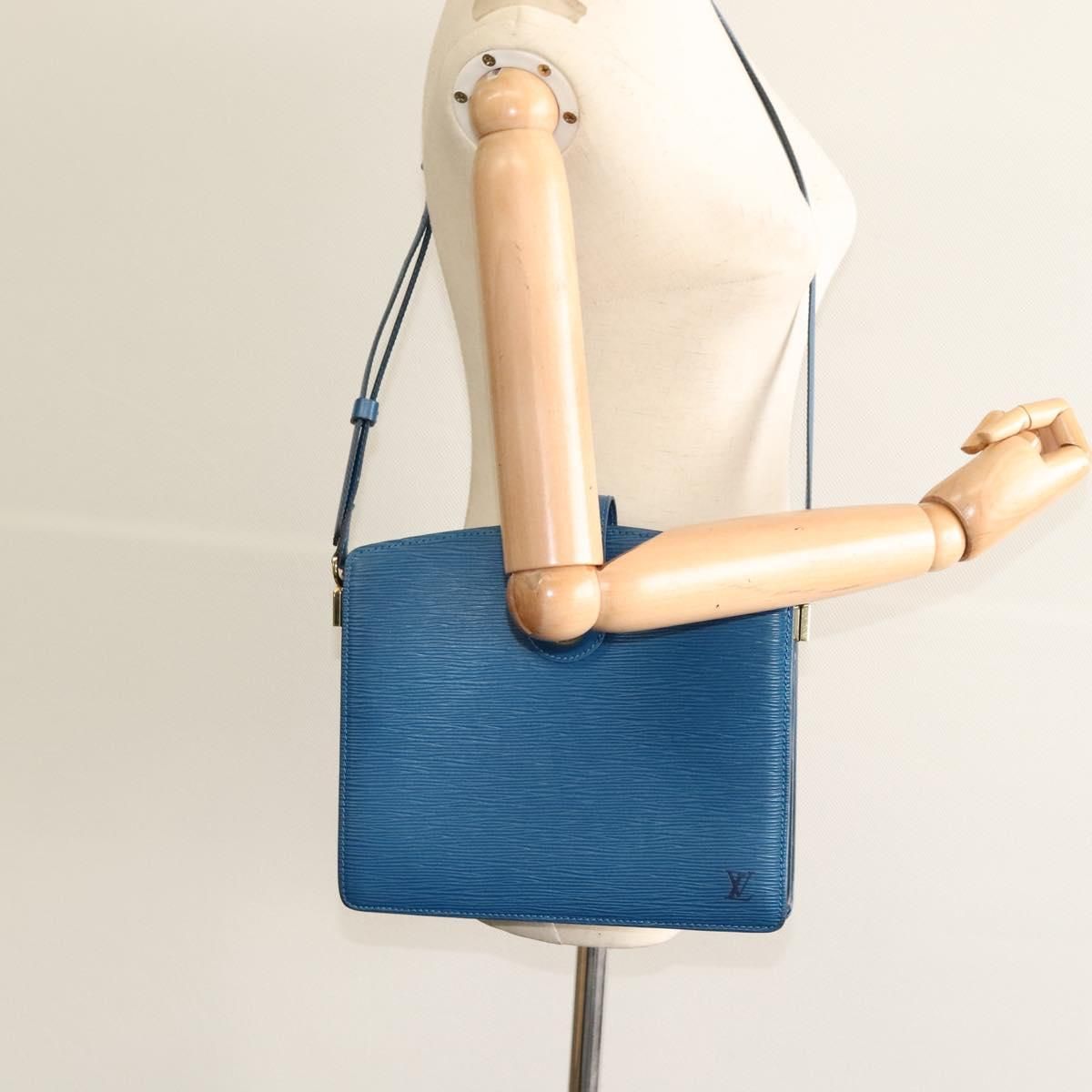 Louis Vuitton Epi Capuchin Shoulder Bag Blue M 52345 Lv Auth