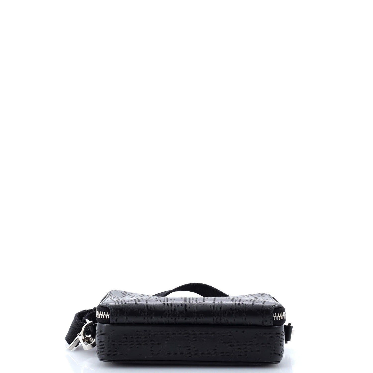 Christian Dior Double Zip Crossbody Pouch Oblique Galaxy Leather