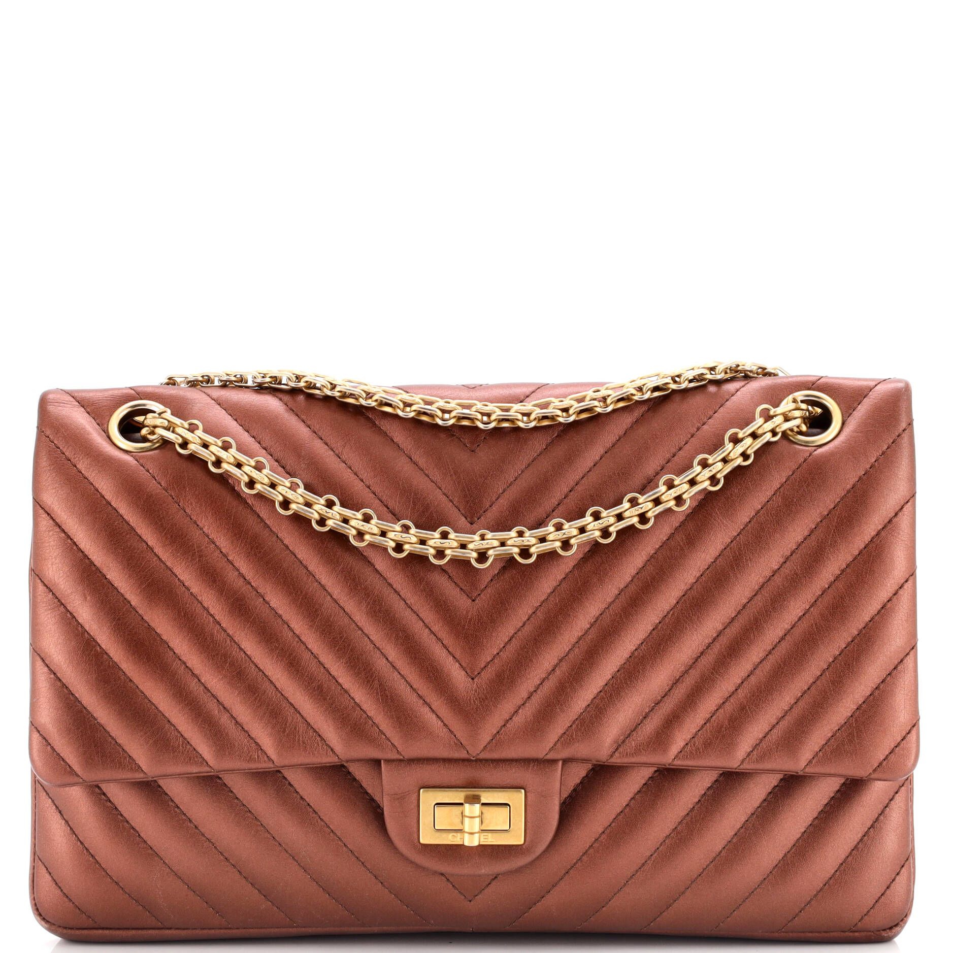 Chanel Reissue 2.55 Flap Bag Chevron Aged Calfskin 226