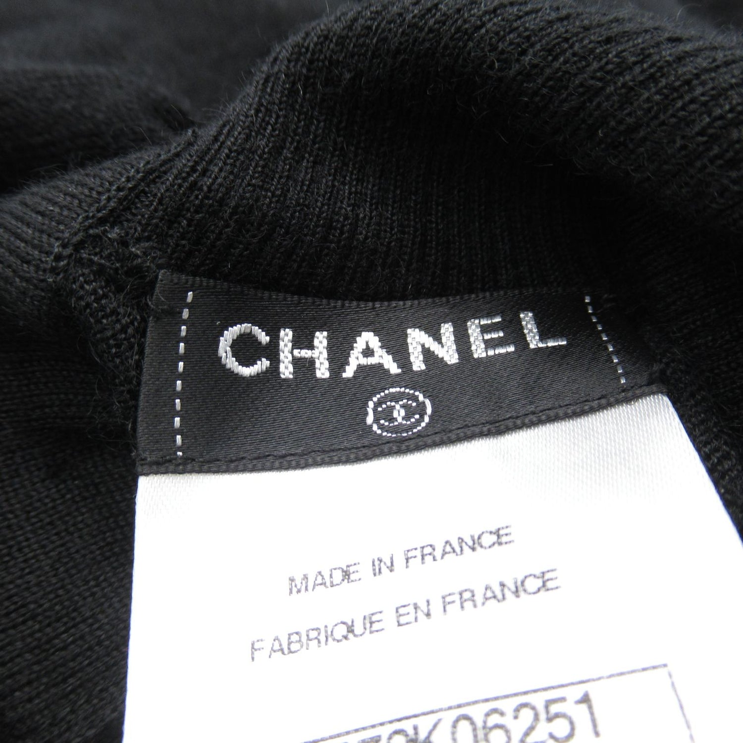 Chanel Knitwear Sweater Black Cashmere Silk 36