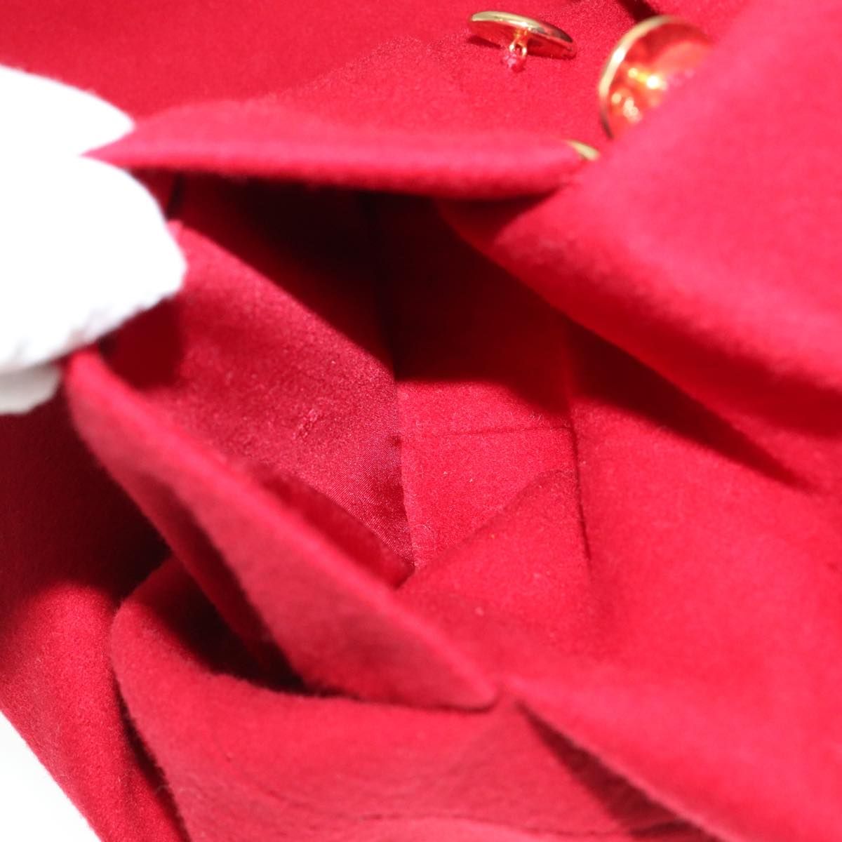 Chanel Coat Jacket Cashmere Red Cc Auth