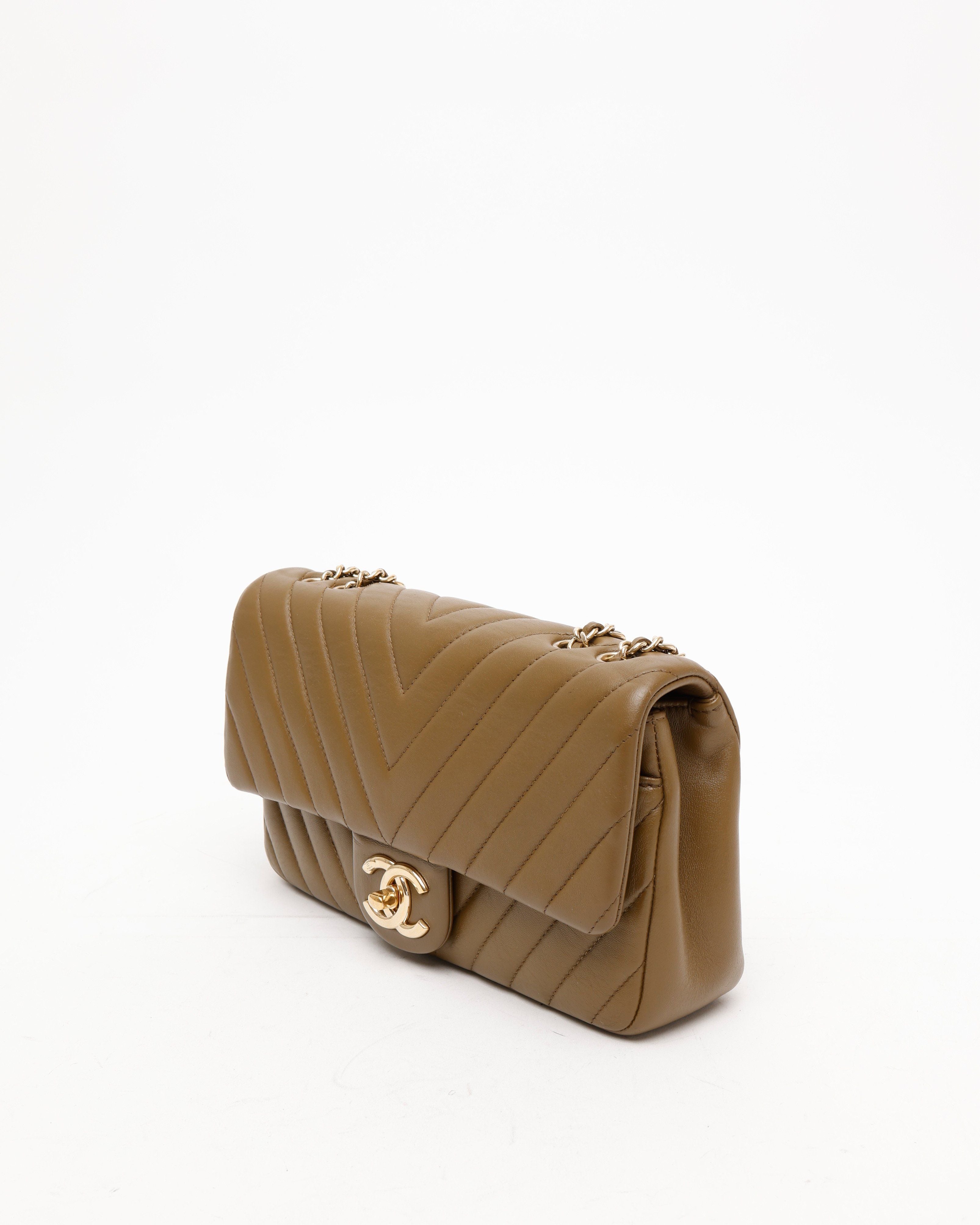 Chanel Small Chevron Double Flap Bag
