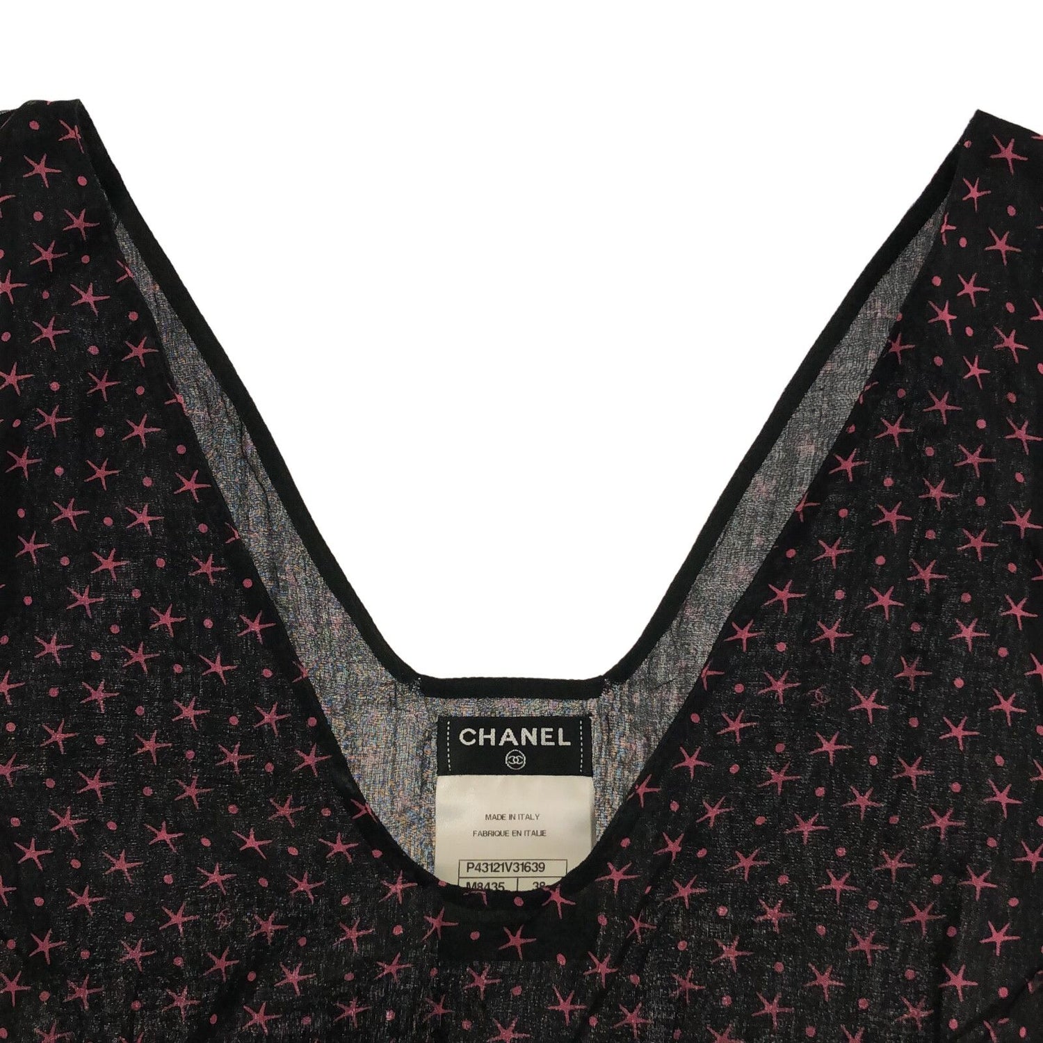 Chanel Mini Dress Black Silk 38