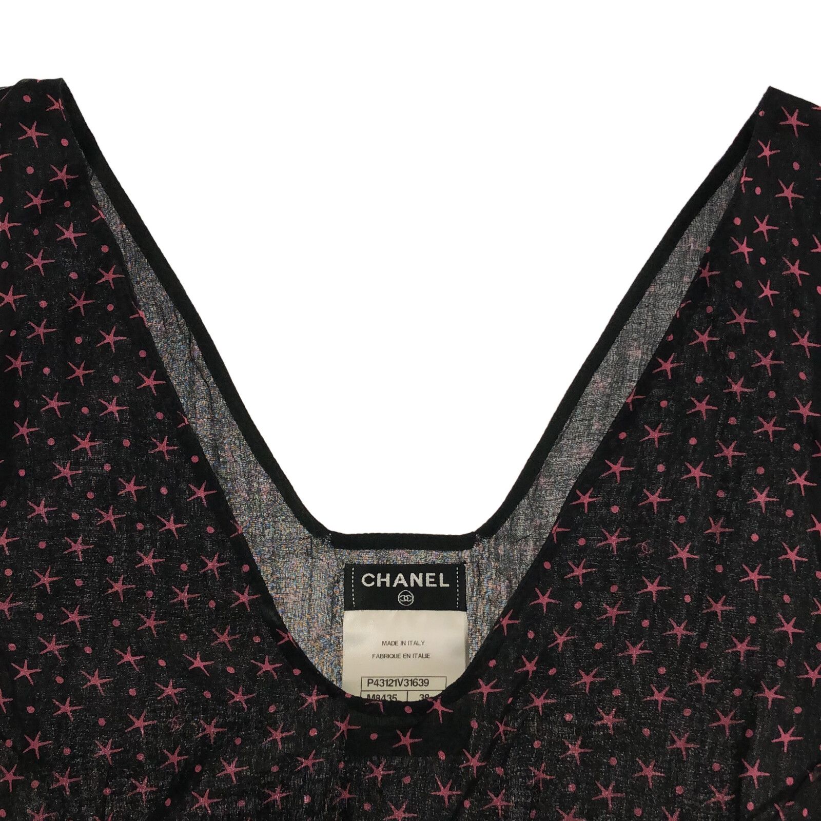 Chanel Mini Dress Black Silk 38
