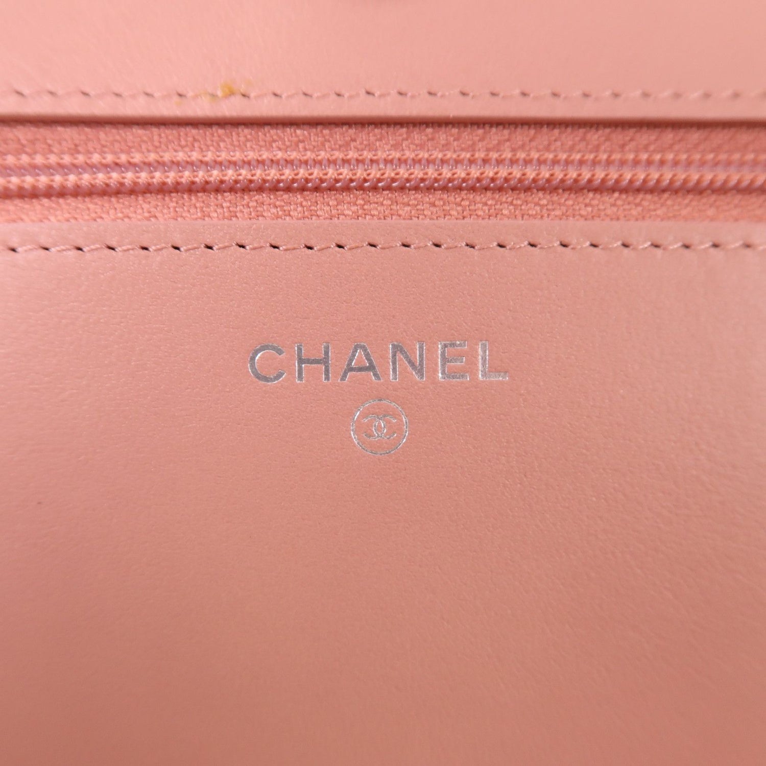 Chanel White Pink/white Lacquer Leather/cowhide Leather Woc Wallet On Chain Silver Cross Shoulder Bag