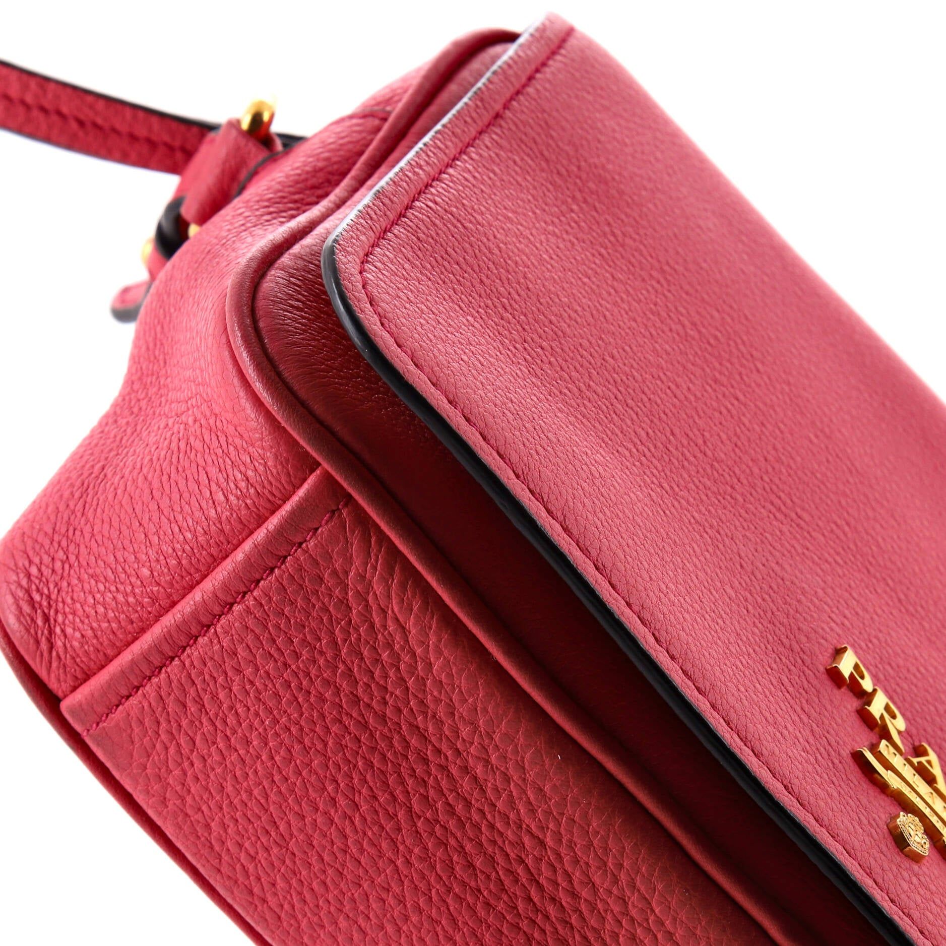 Prada Flap Zip Crossbody Bag Vitello Phenix Small