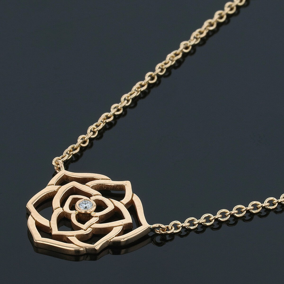 Piaget Rose diamond and gold necklace