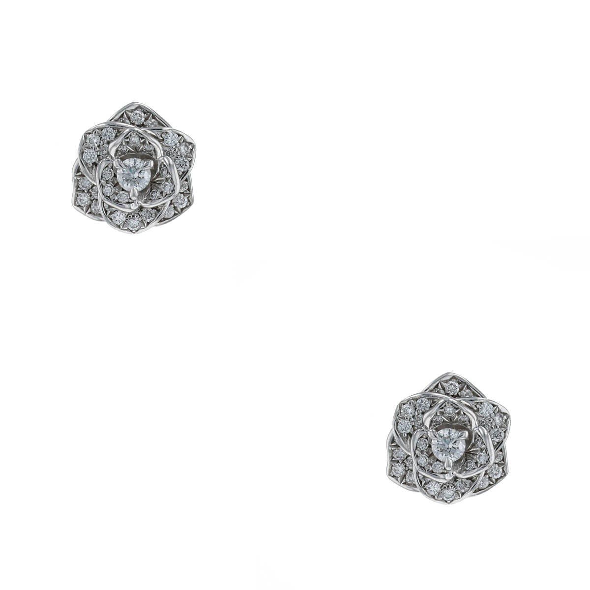 Piaget Rose diamonds and gold earrings
