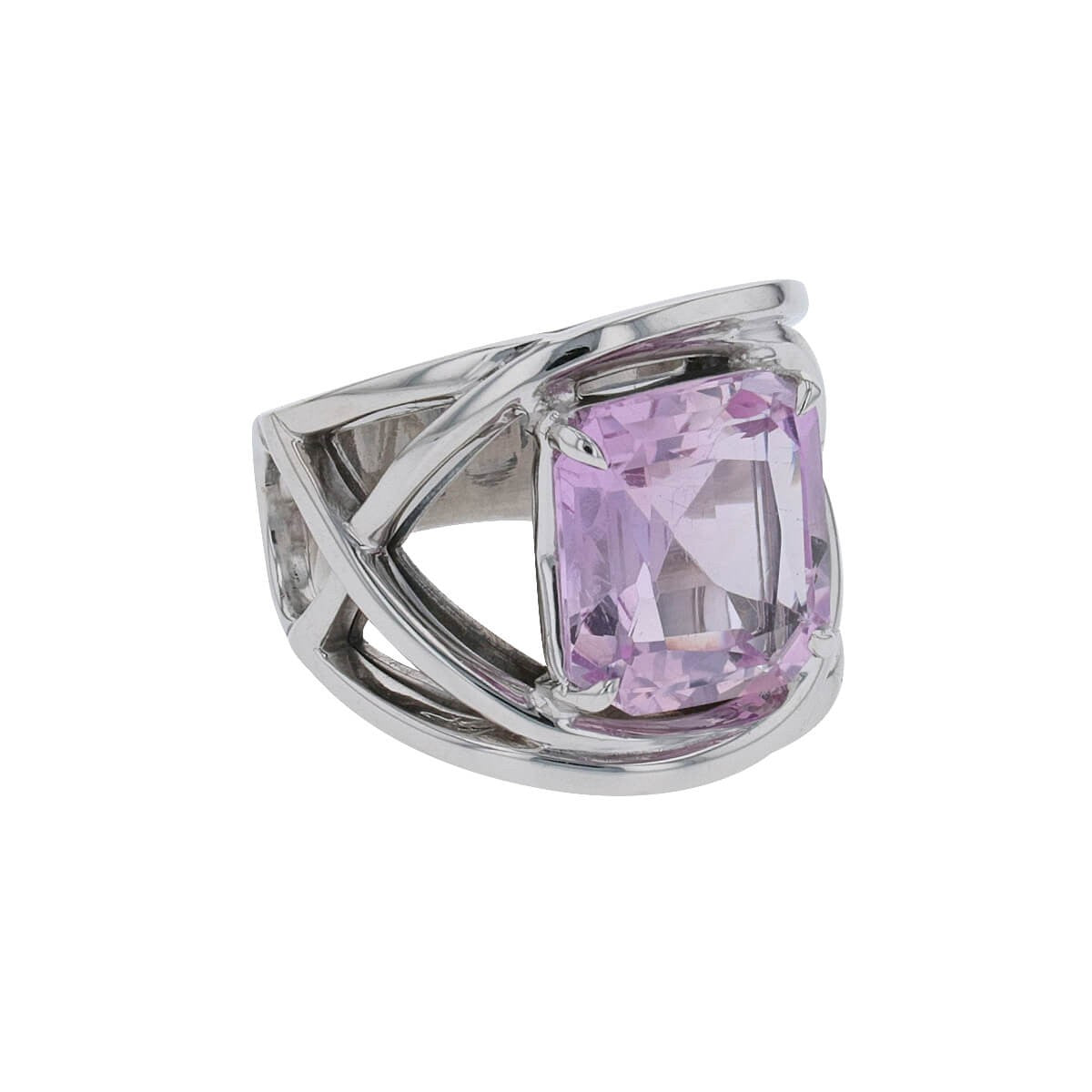 Pink topaze and gold ring