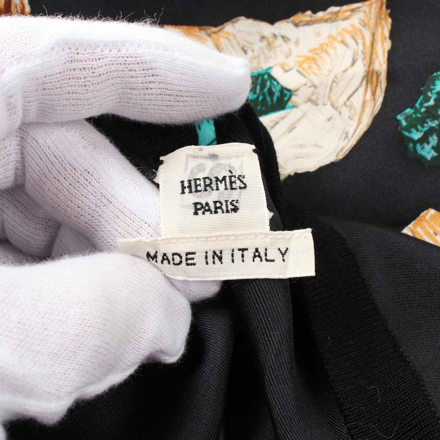 Hermes Twillaine Dress Silk Wool Silk Black Multicolor 36