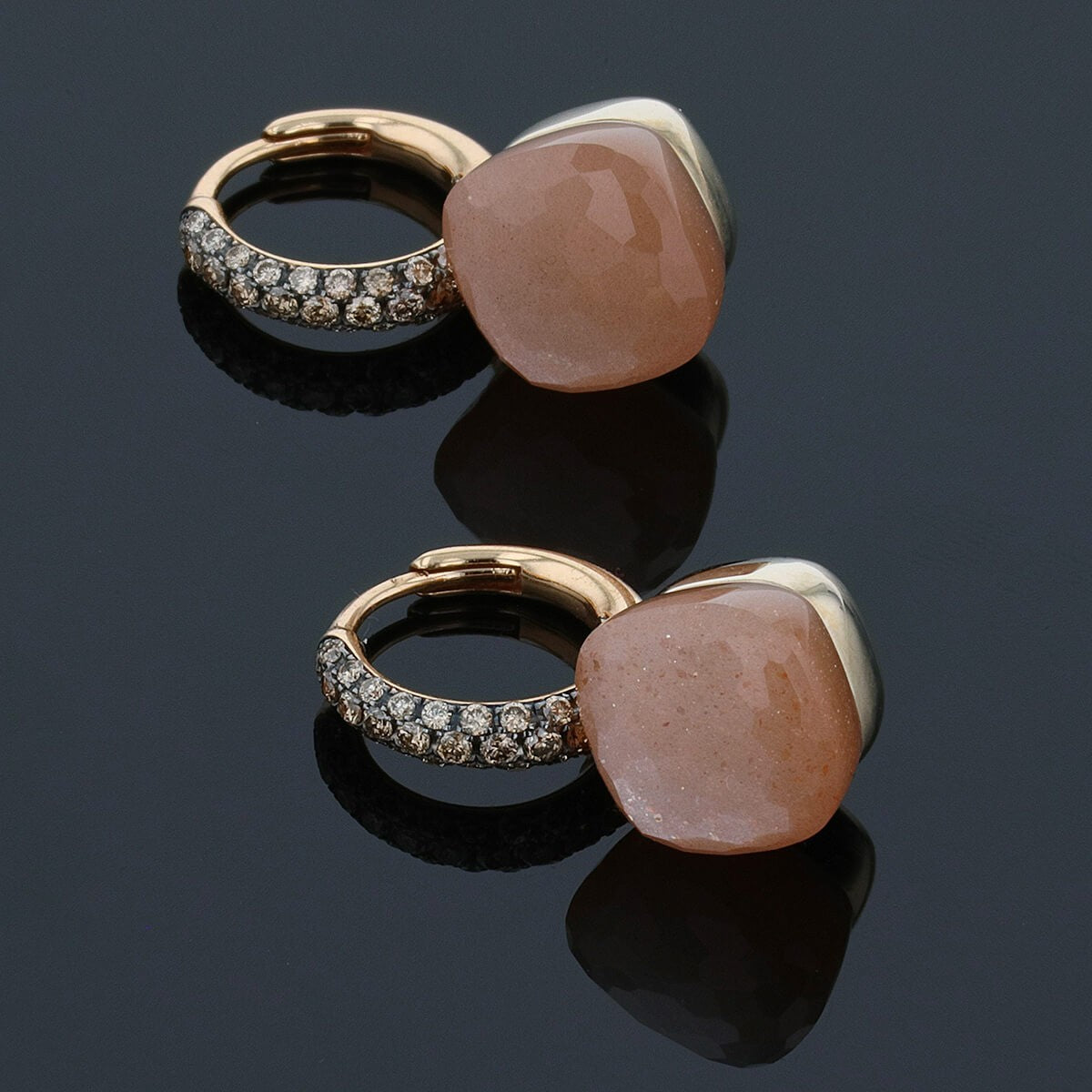 Pomellato Nudo diamonds, gold and moonstone ring
