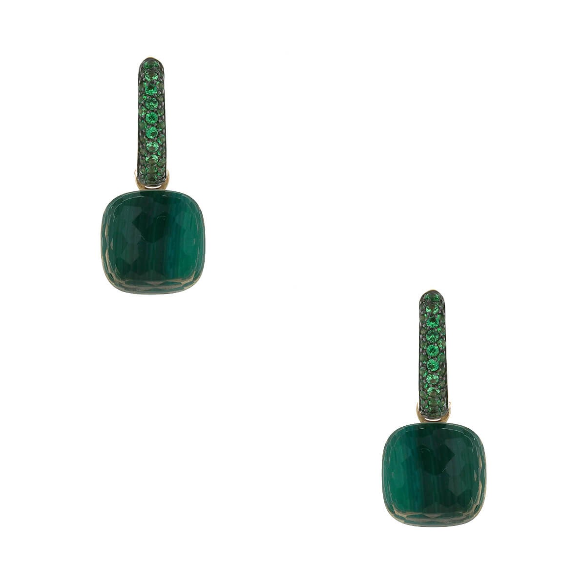 Pomellato Nudo garnets, quartz and gold earrings