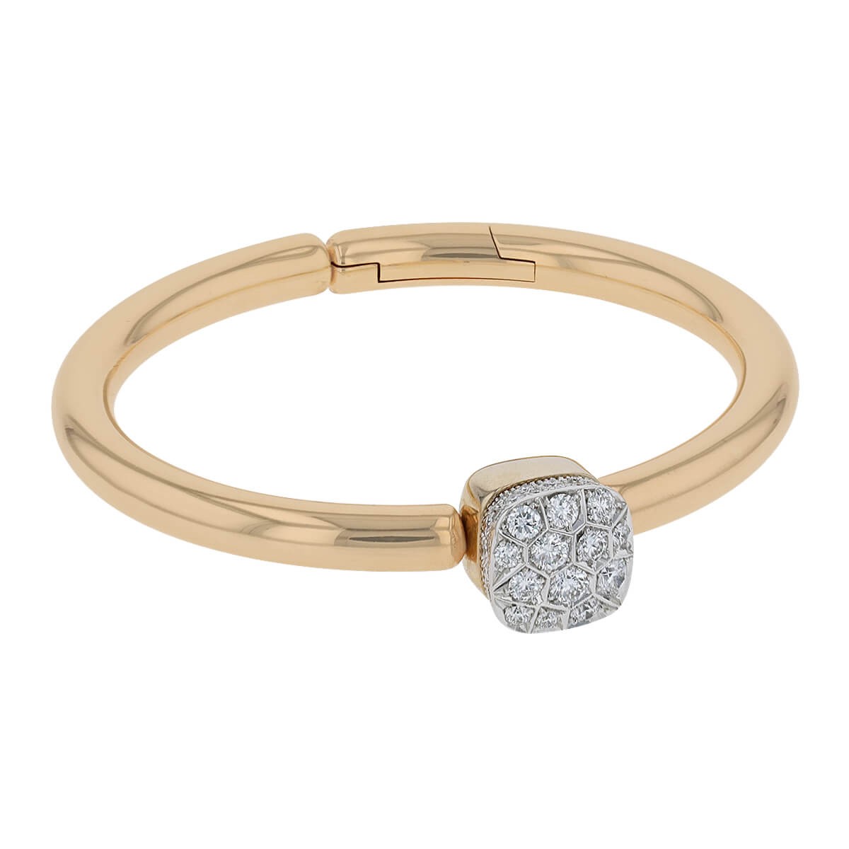 Pomellato Nudo two tones gold and diamonds bracelet