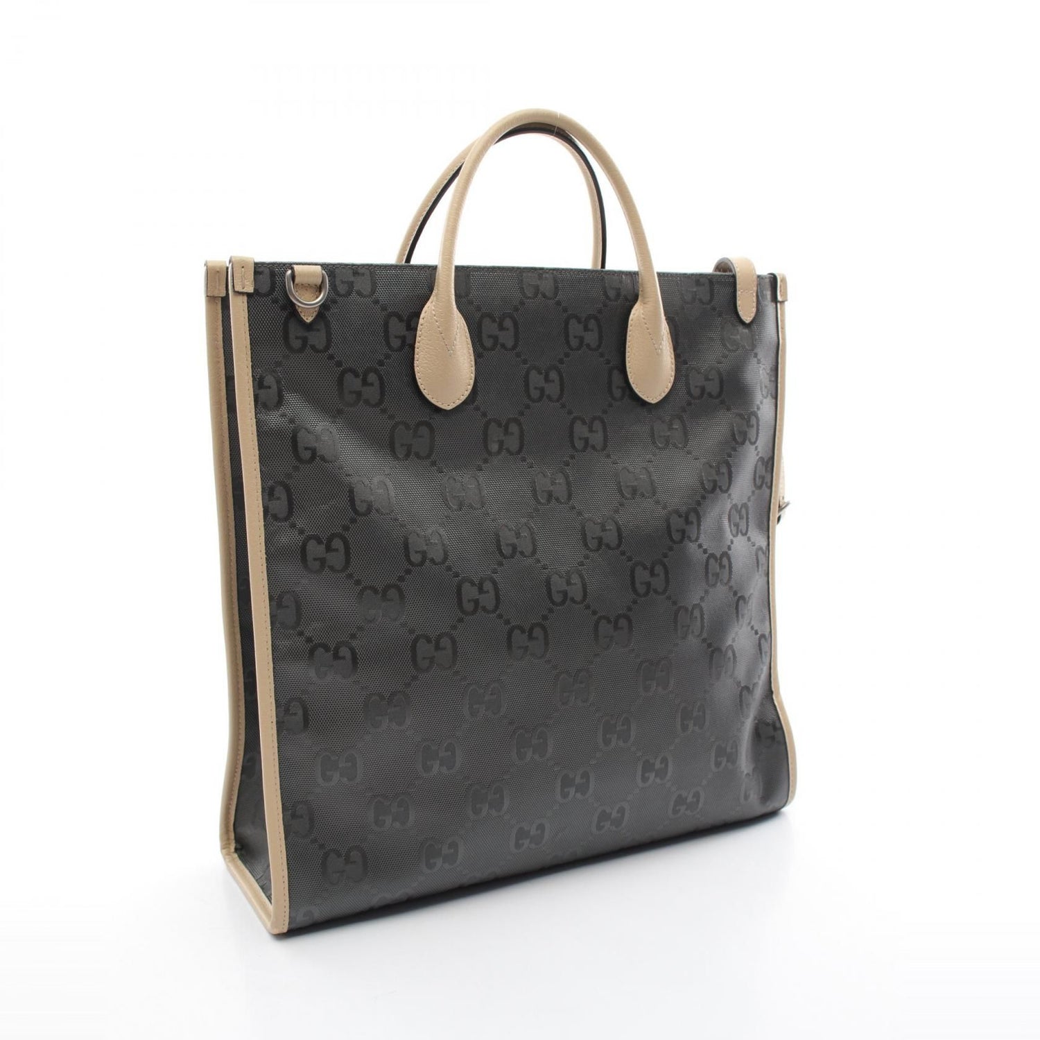 Gucci Off The Grid Gg Pattern 2way Tote 630355 Leather Nylon Canvas