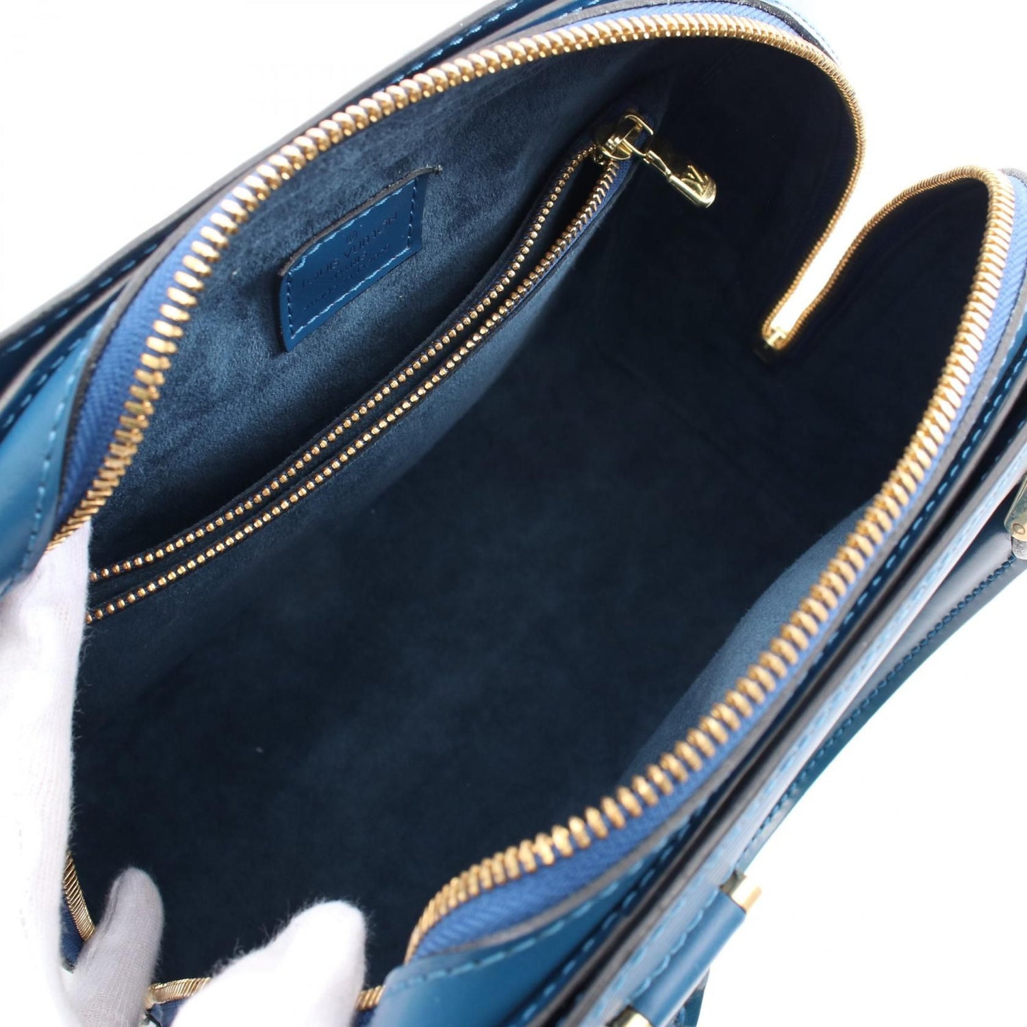 Louis Vuitton Pont Neuf Handbag M 52055 Epi Leather Toledo Blue Lv