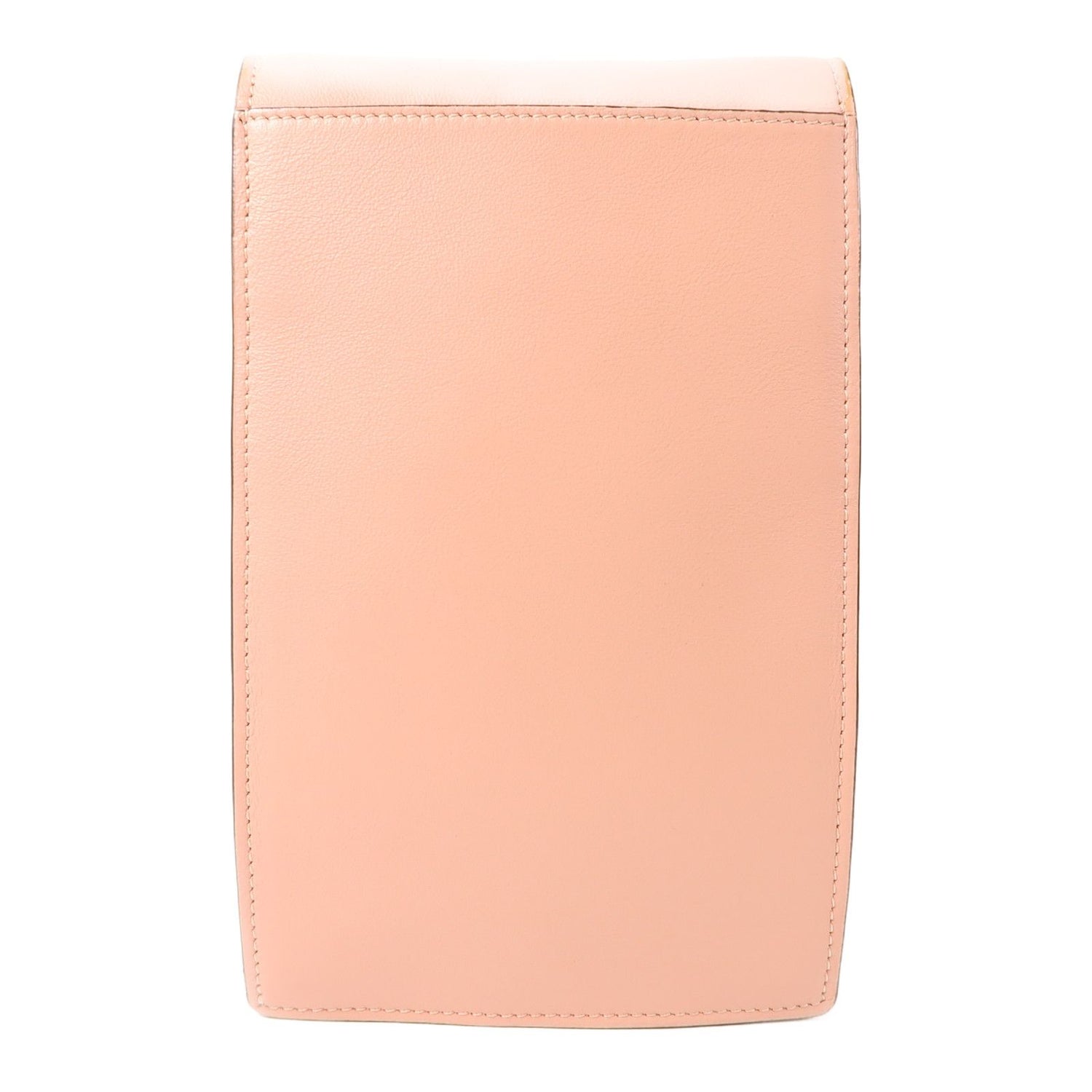 Fendi Cowhide Leather Phone Bag Golden Crosshair Shoulder Back Bag Pink Calfskin (cowhide) 8m 0436