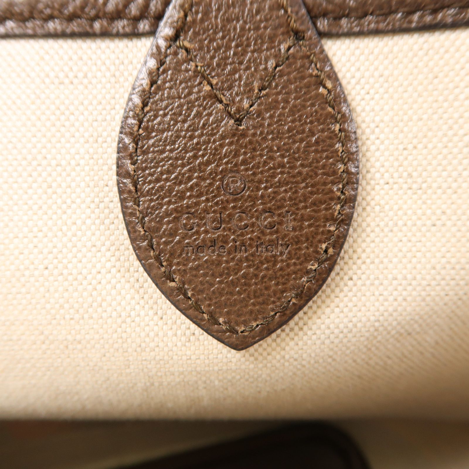 Gucci Coated Canvas Tote Bag Shoulder Bag Brown Pvc Coated Canvas 726762