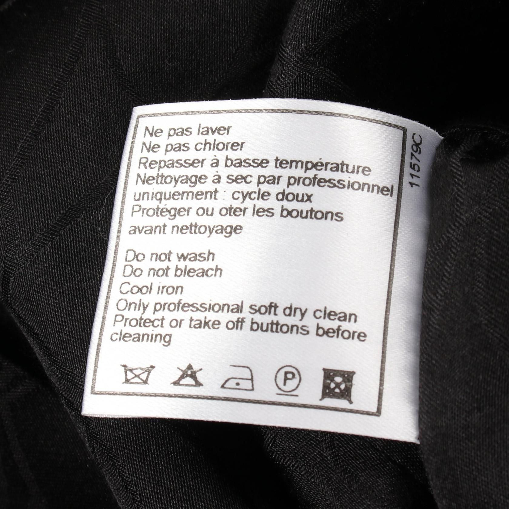Chanel Coco Mark Button Jacket Skirt Set P 17768v 09938 Wool Black