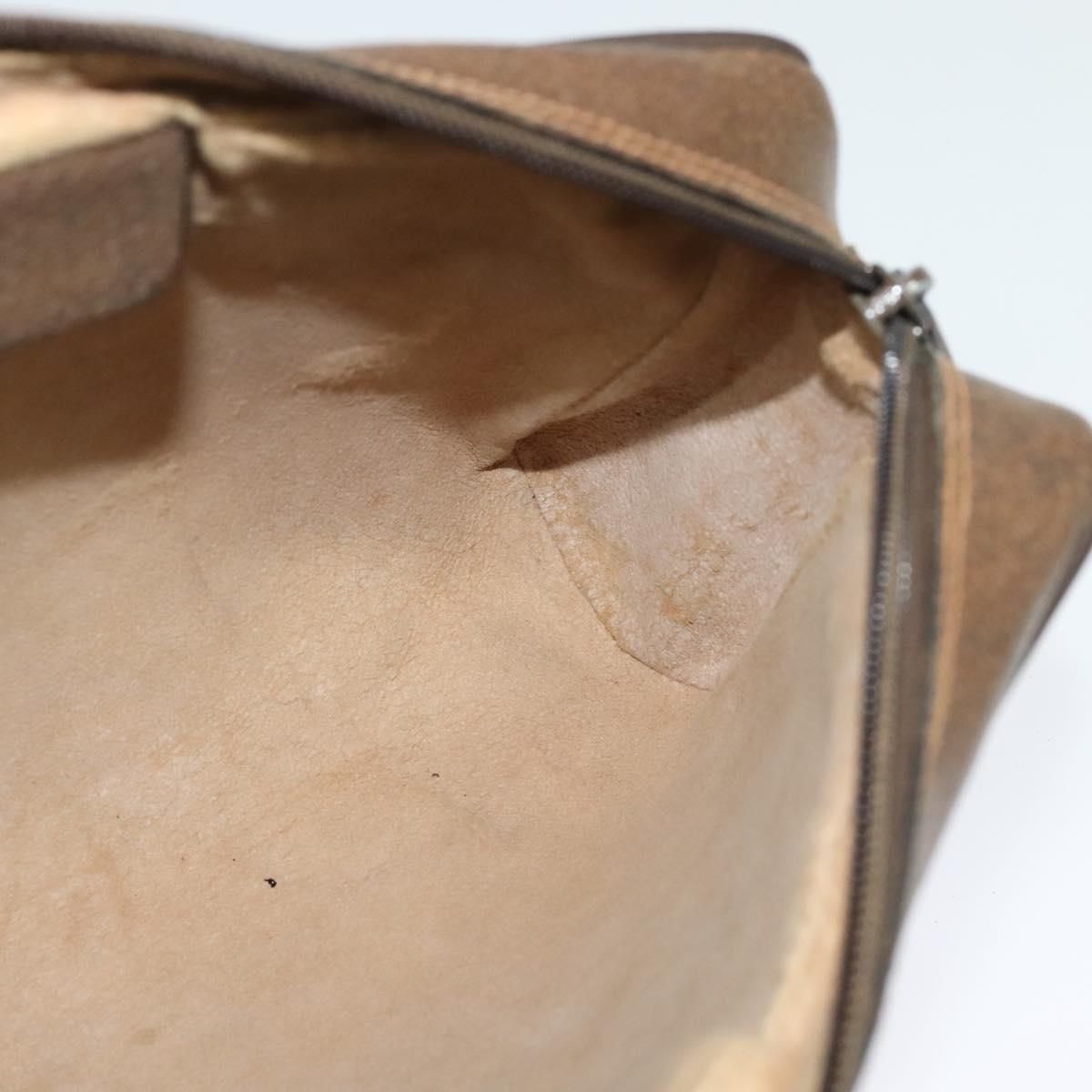 Gucci Gg Supreme Web Sherry Line Clutch Bag Pvc Beige Gold 84 01 012 Auth