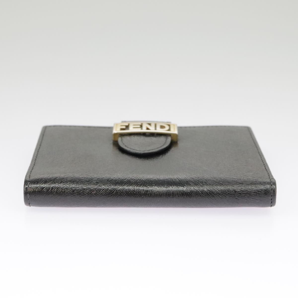 Fendi Wallet Leather Black Auth