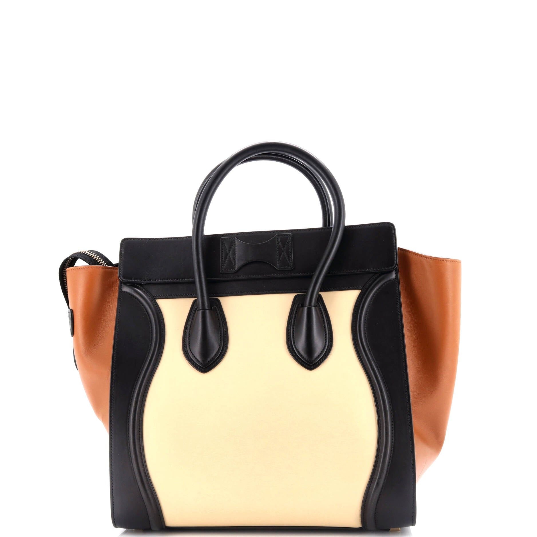Celine Tricolor Luggage Bag Leather Mini
