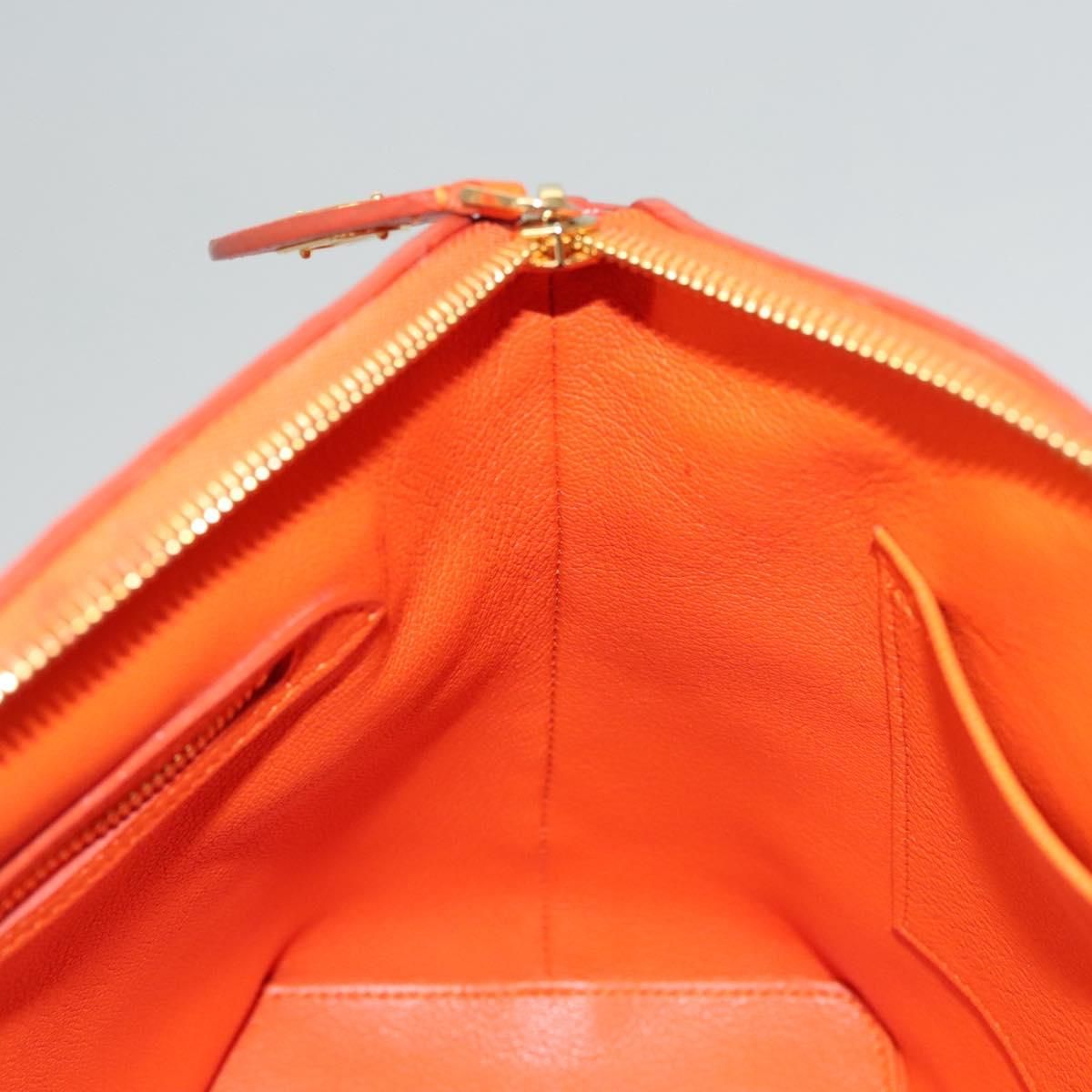 Louis Vuitton Suhari Lockit Pm Hand Bag Taurillon Leather Orange Lv Auth