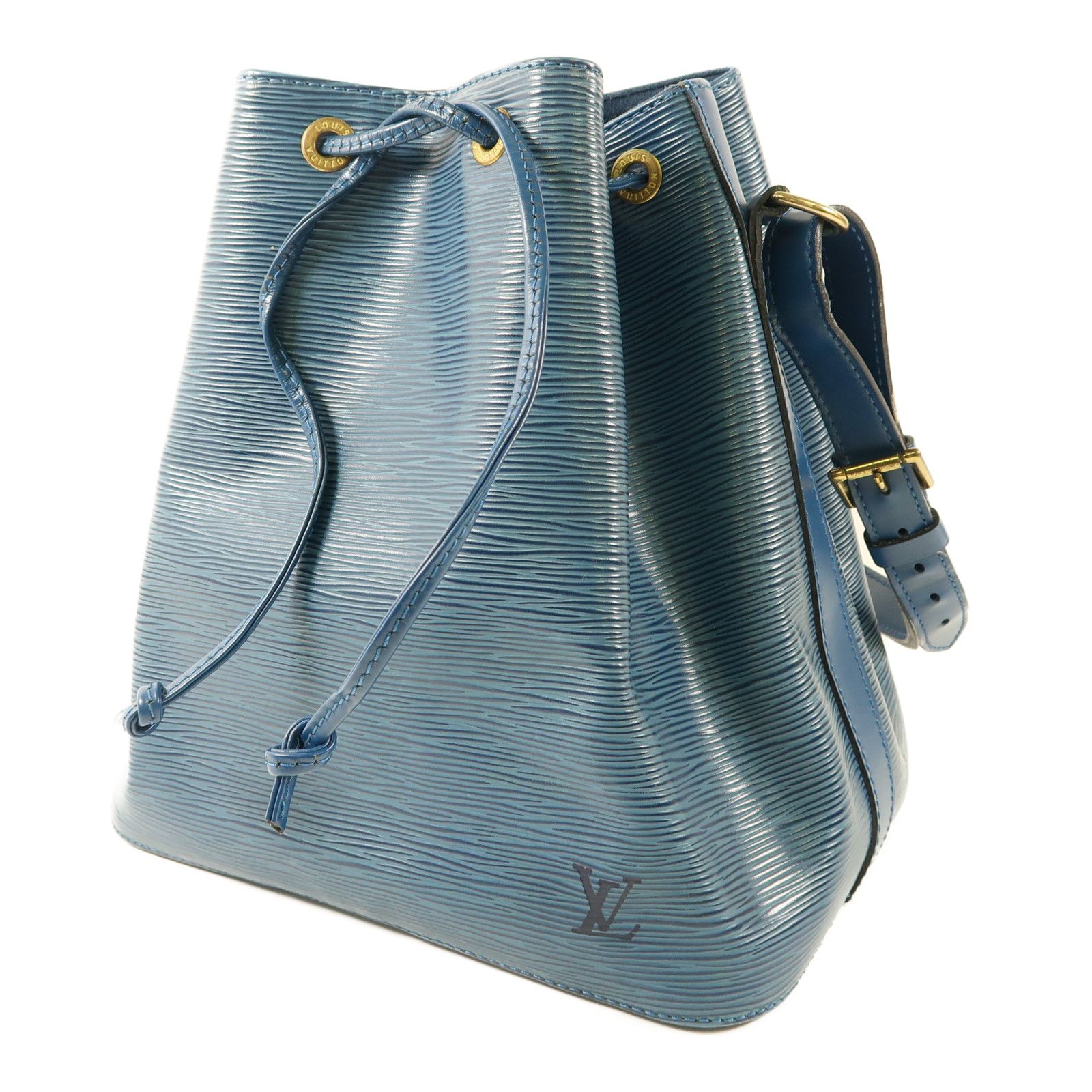 Louis Vuitton Epi Petit Noe Gold Buckle Shoulder Bag Blue Toledo Blue Shoulder Bag M 44107