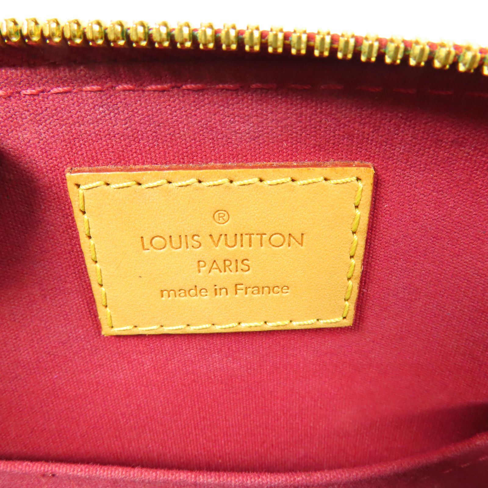 Louis Vuitton Vernis Alma Bb Gold Hand-rolled Shoulder Bag Red Red 2way Shoulder Bag M 91606