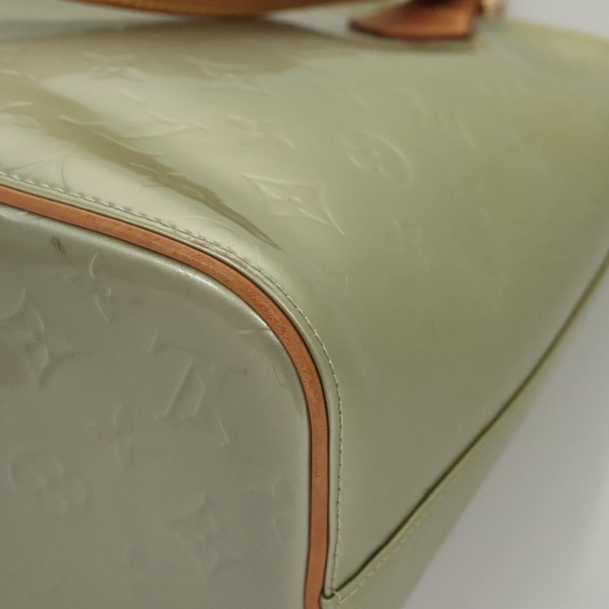 Louis Vuitton Vernis Houston Hand Bag Gris M 91053 Lv Auth