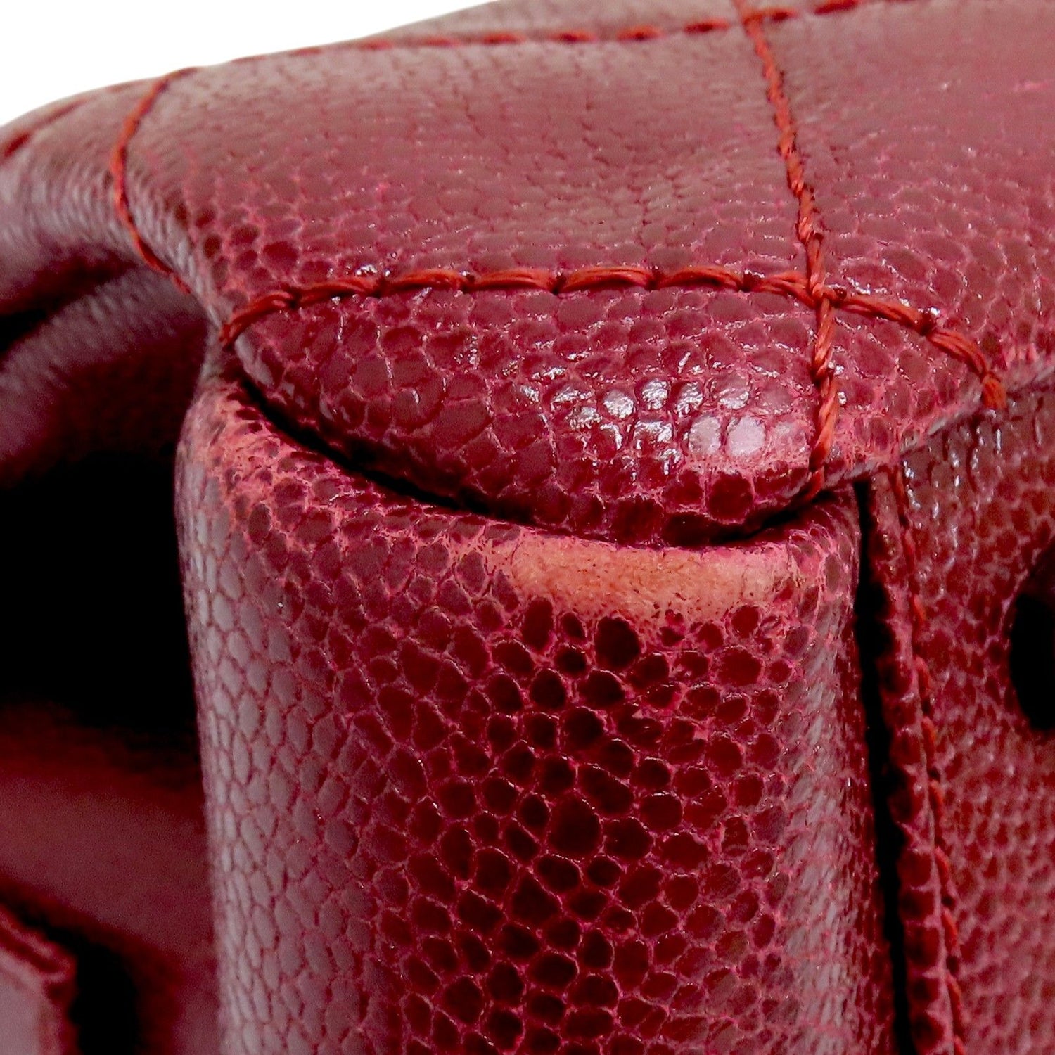 Chanel Matelasse Chain Shoulder Bag Calfskin Red