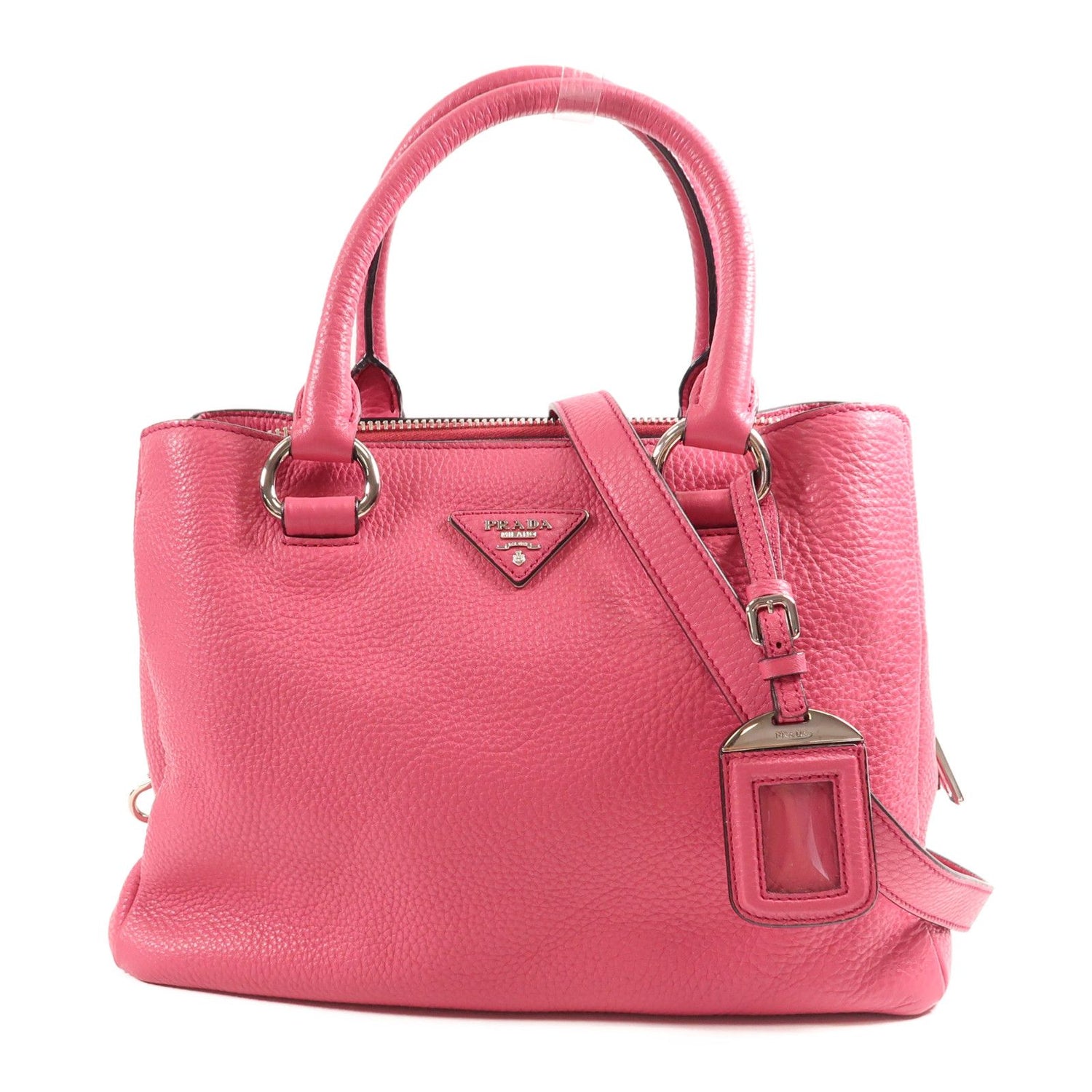 Prada Cowhide Leather Shoulder Bag 2way Shoulder Bag Pink Calfskin (cowhide) Bn 2853