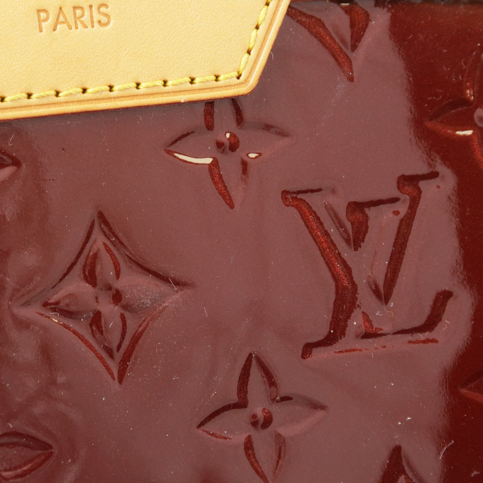 Louis Vuitton Vernis Brea Mm Hand-milled Bag For Shoulder And Back Red/rouge Fauviste Red Wine 2way Shoulder Bag M 91690