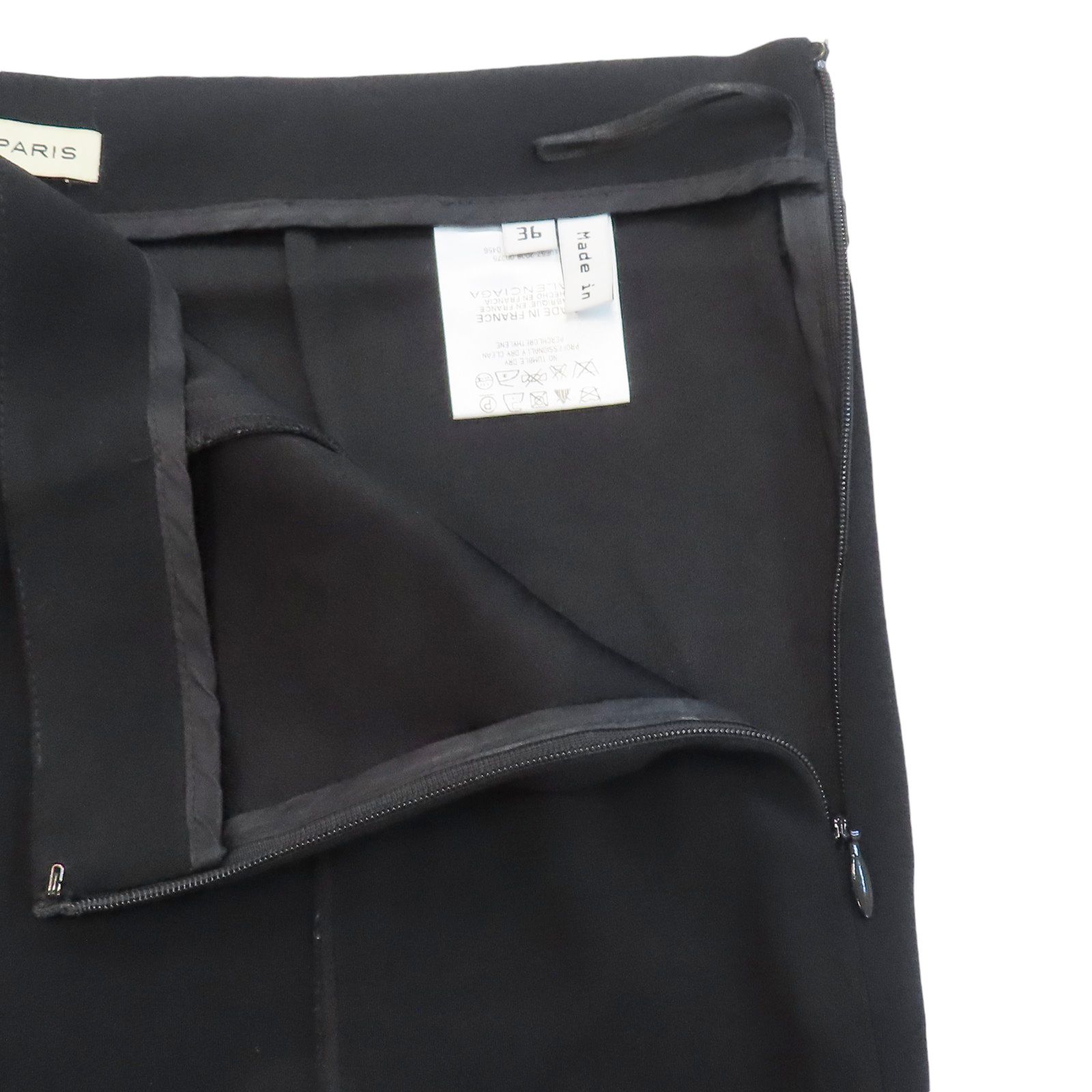 Balenciaga Black Polyester Straight Leg Pants 36