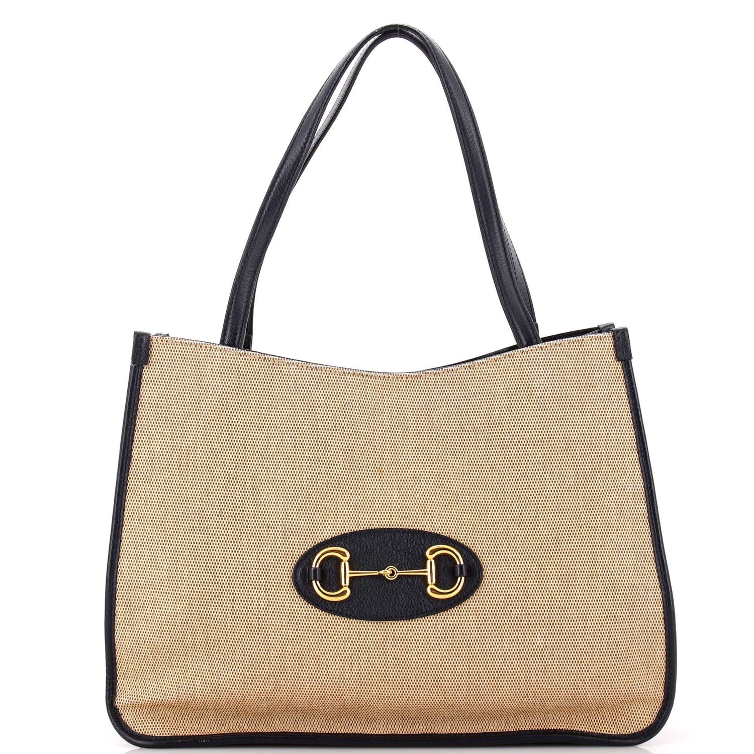 Gucci Horsebit 1955 Tote Canvas And Leather Medium