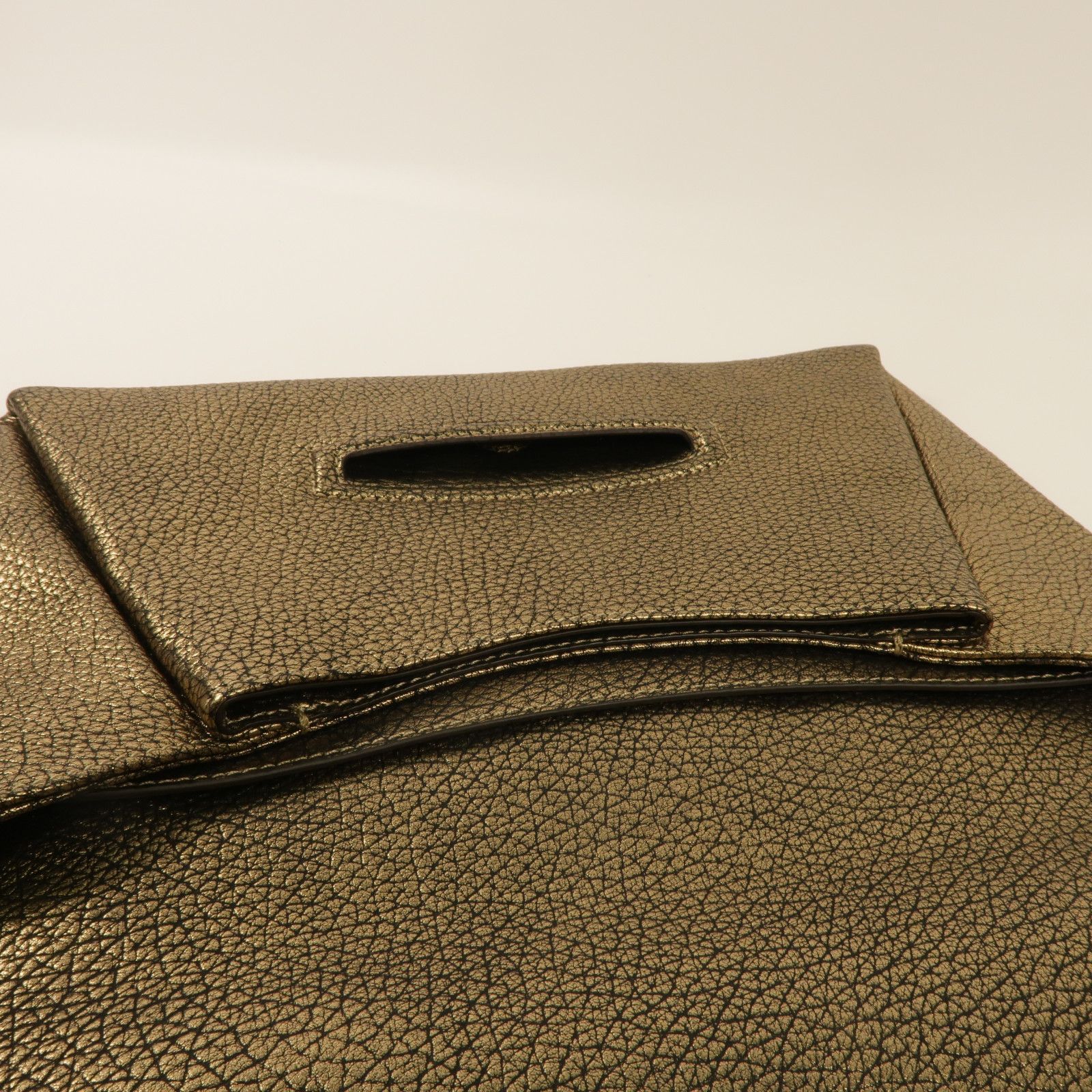 Givenchy Cowhide Leather Clutch Bag Business Bag Clutch Bag Gold Calfskin (cowhide)