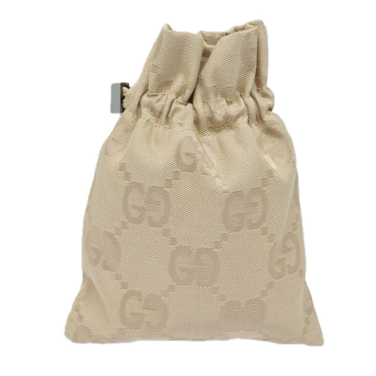 Gucci Gg Canvas Pouch Beige 039 1047 Auth