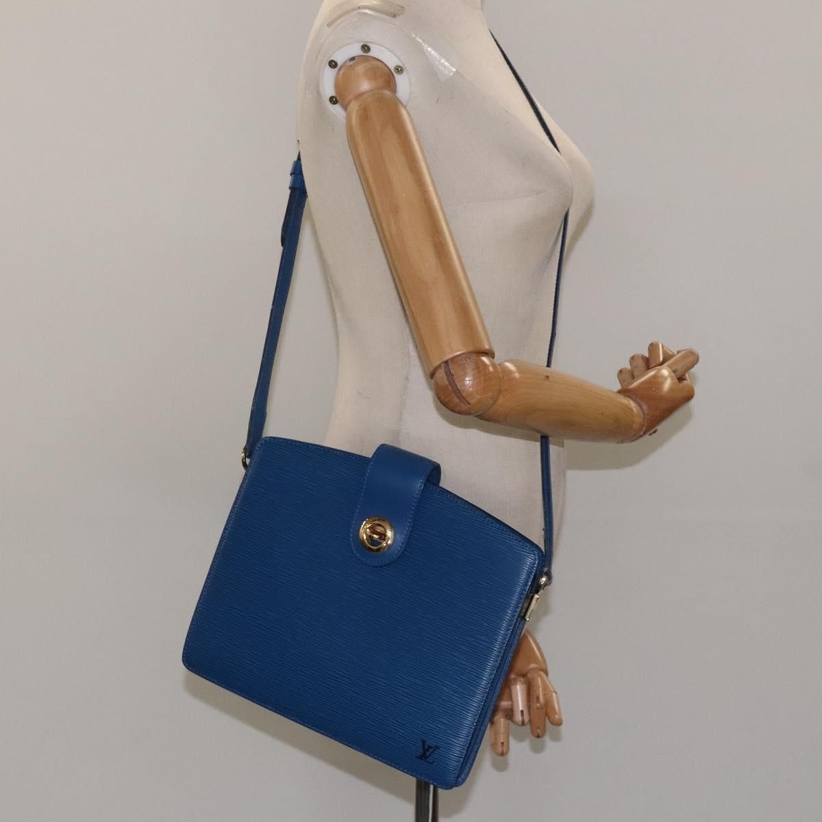Louis Vuitton Epi Capuchin Shoulder Bag Blue M 52345 Lv Auth