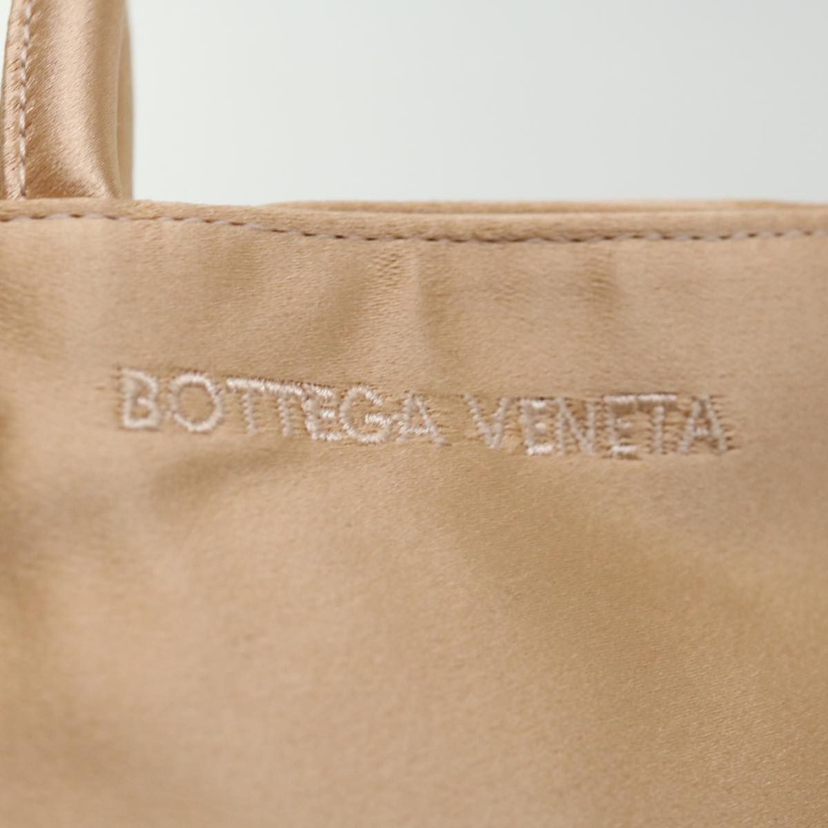 Bottega Veneta Hand Bag Satin Pink Gold Auth
